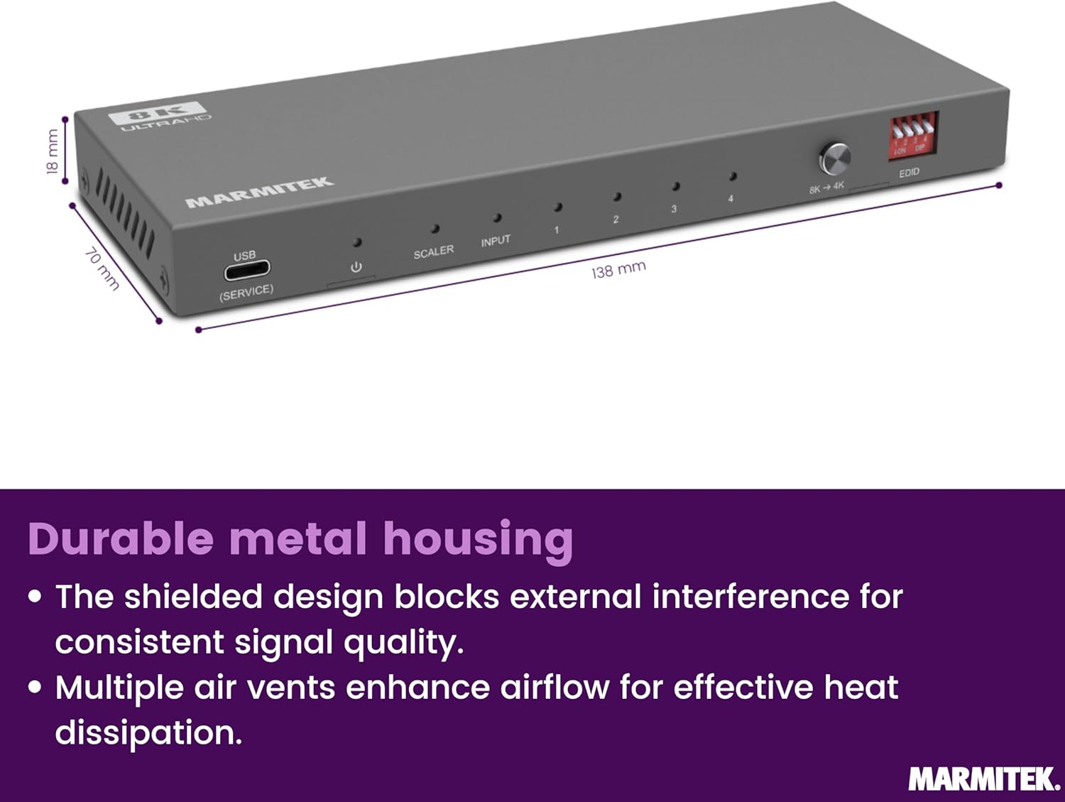 Marmitek Split 814 Pro - Splitter HDMI 8K 1 Ingresso 4 Uscite - immagine 8