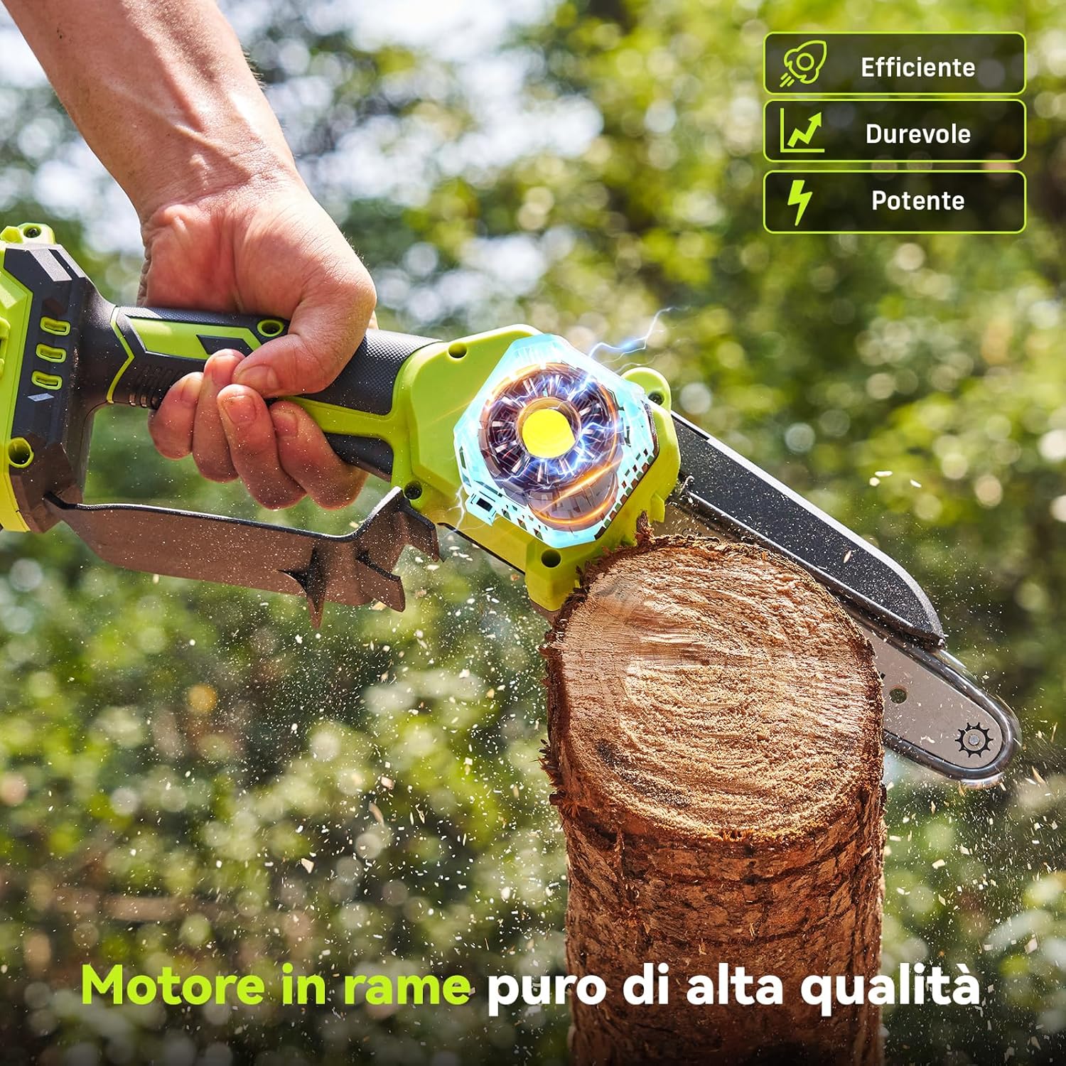 Mini Motosega a Batteria 6 Pollici Brushless - immagine 5