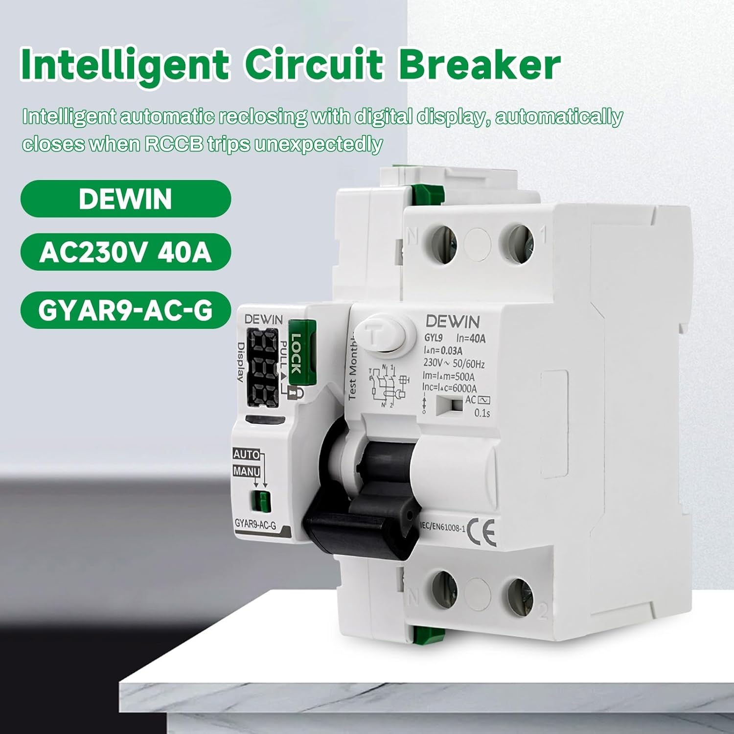 Dewin Salvavita Riarmo Automatico 40A 30mA 2P - immagine 7