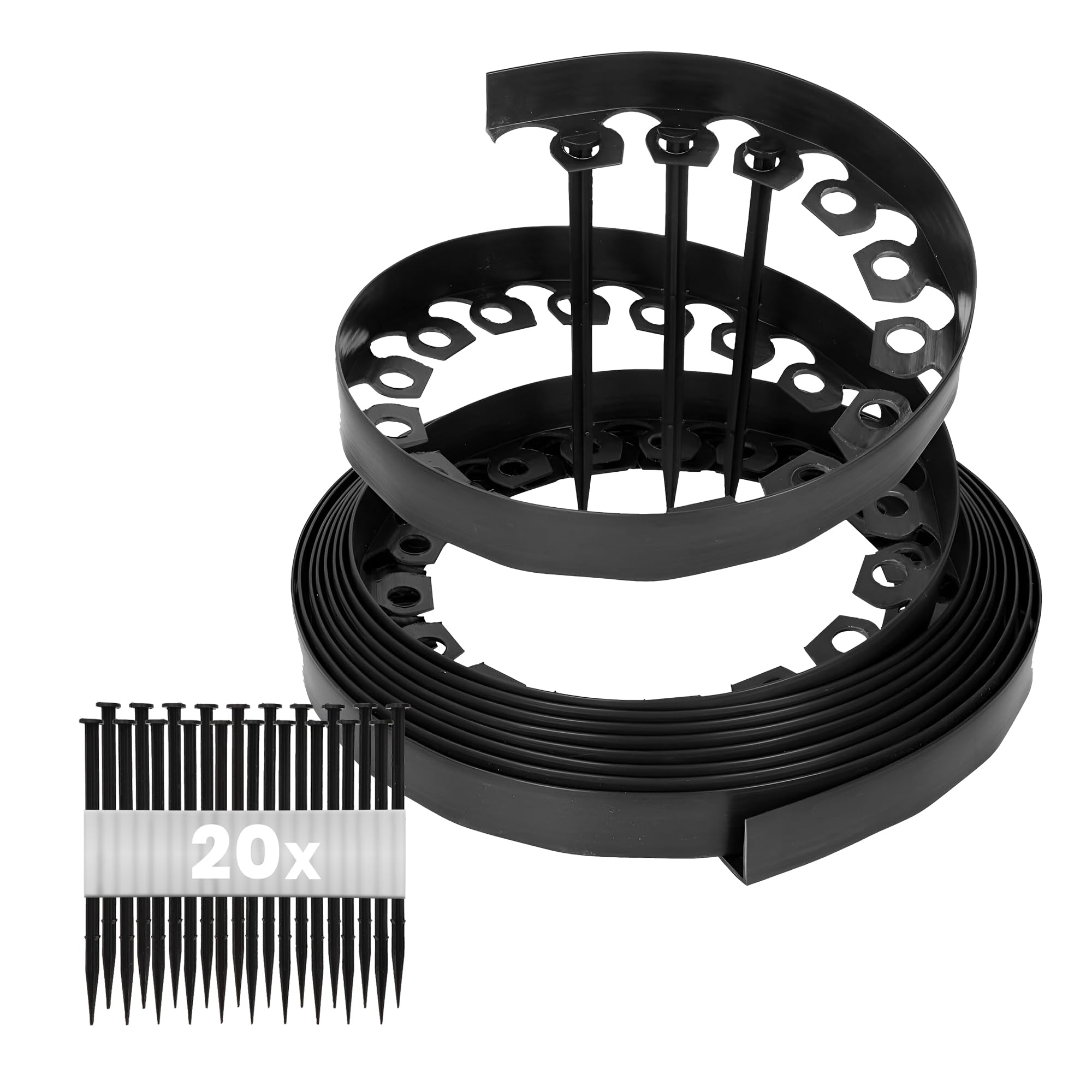 Gardenix Bordo Flessibile per Prato 10m, Altezza 10cm