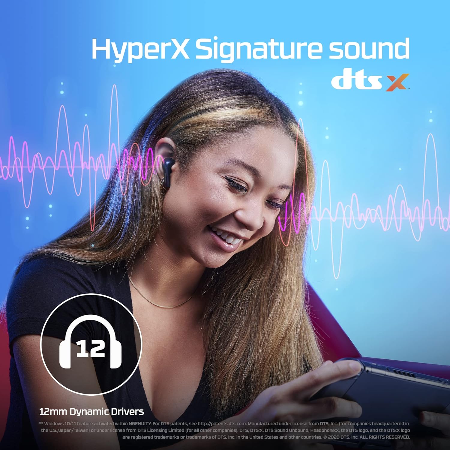 Hyperx Cloud MIX Buds - Auricolari Wireless 33h, Neri - immagine 5