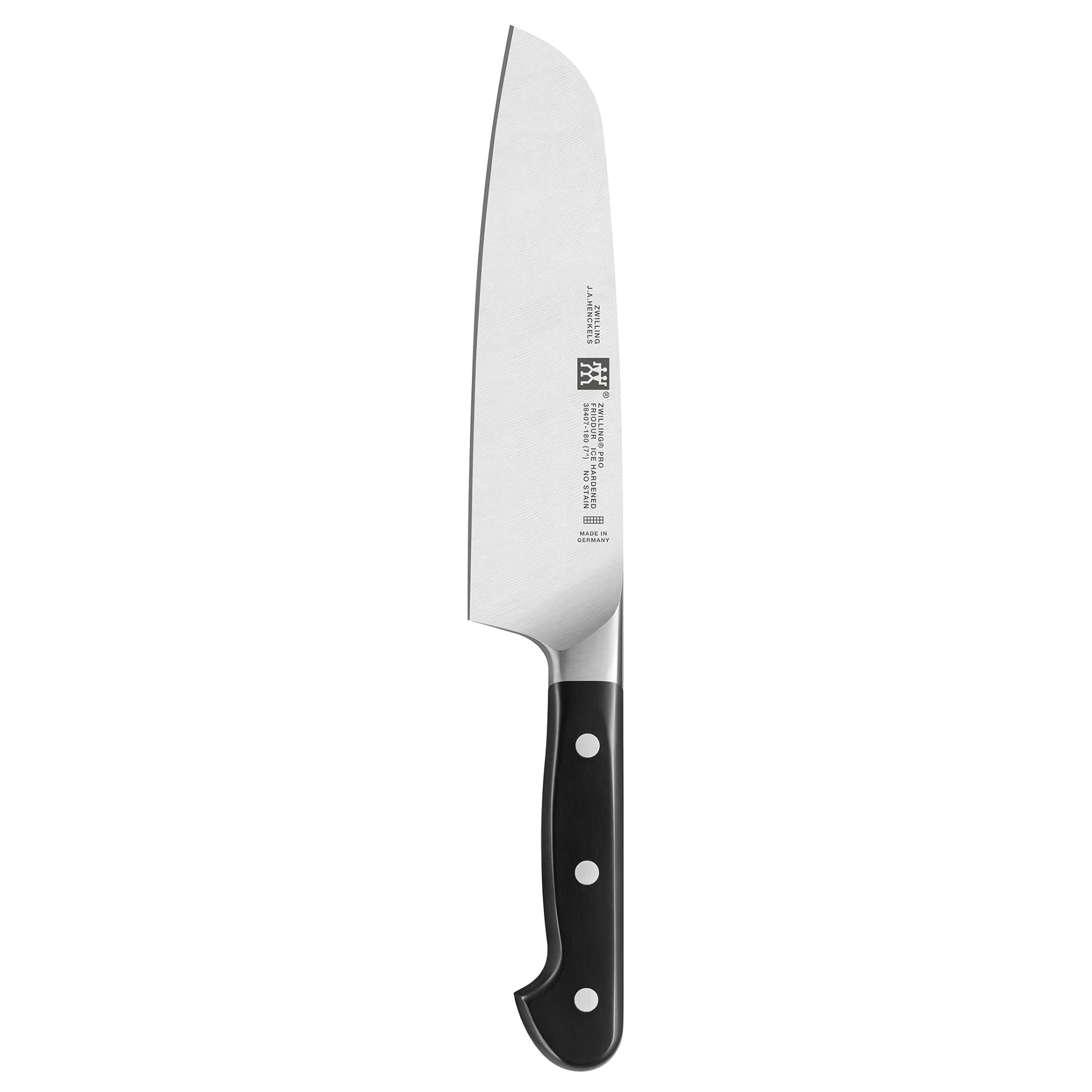 ZWILLING Santoku Coltello, Acciaio Inossidabile, Nero, 18 cm