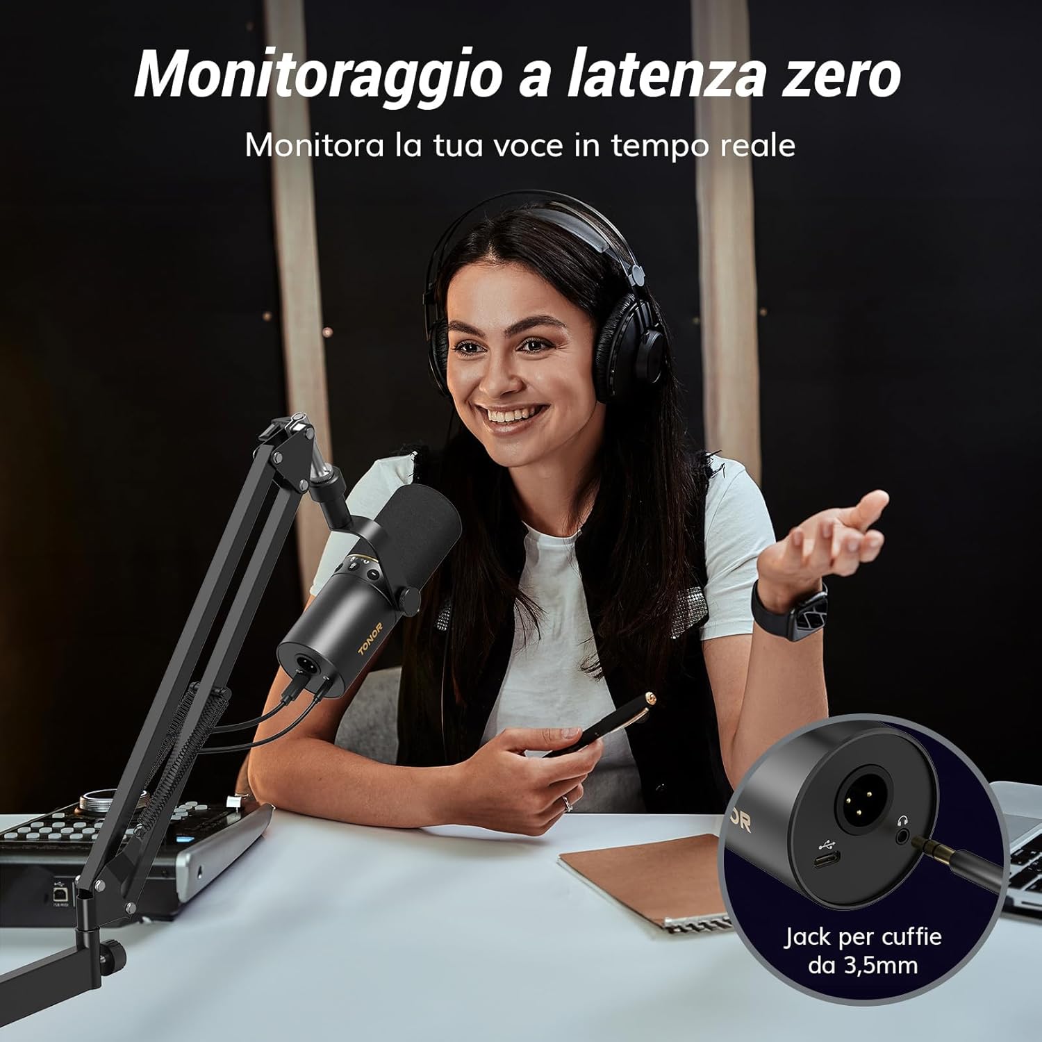 Tonor Microfono Gaming USB/XLR Dinamico Cardioide TD510+ - immagine 7