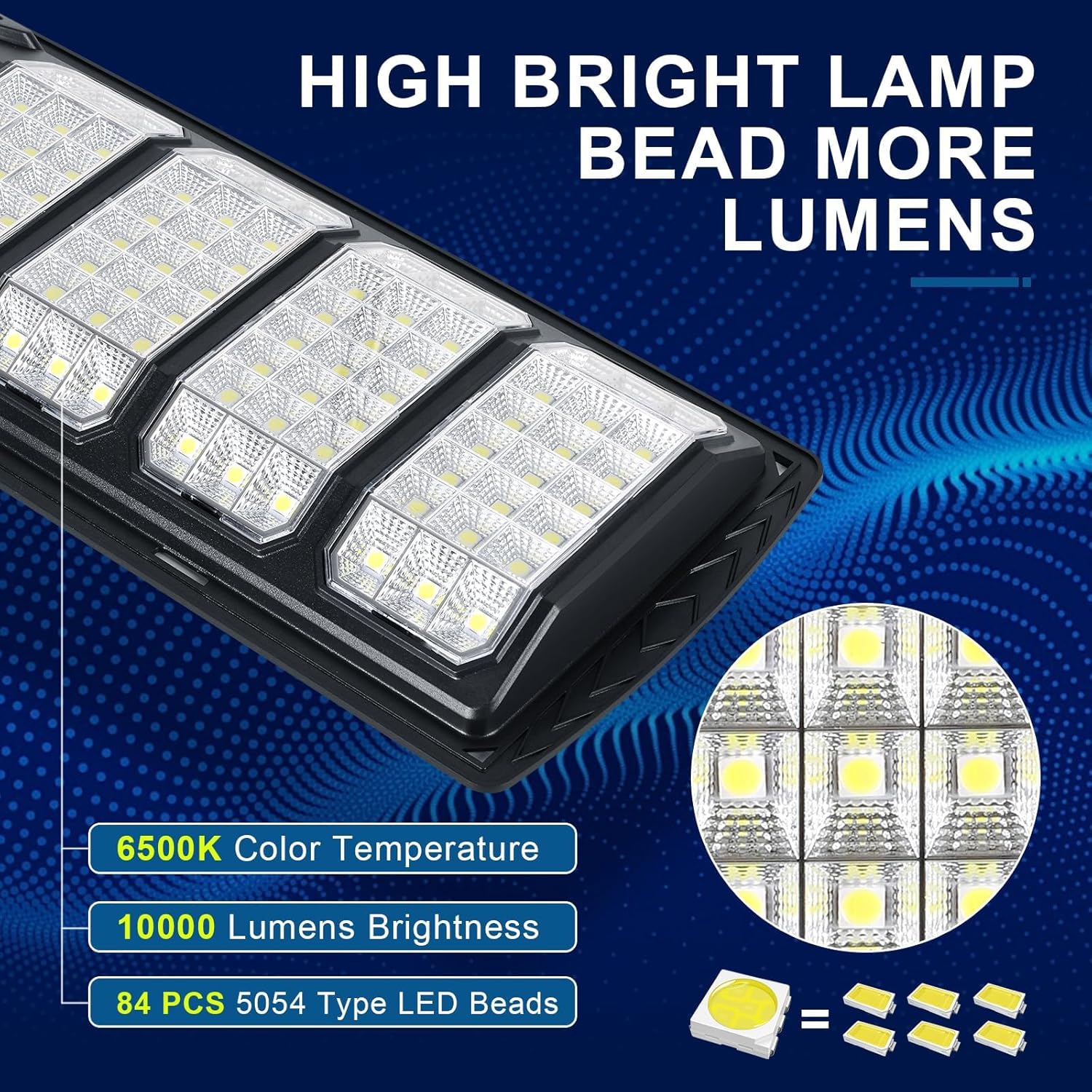 Lampione Solare Led Esterno 600W IP66 (4 pezzi) - immagine 2