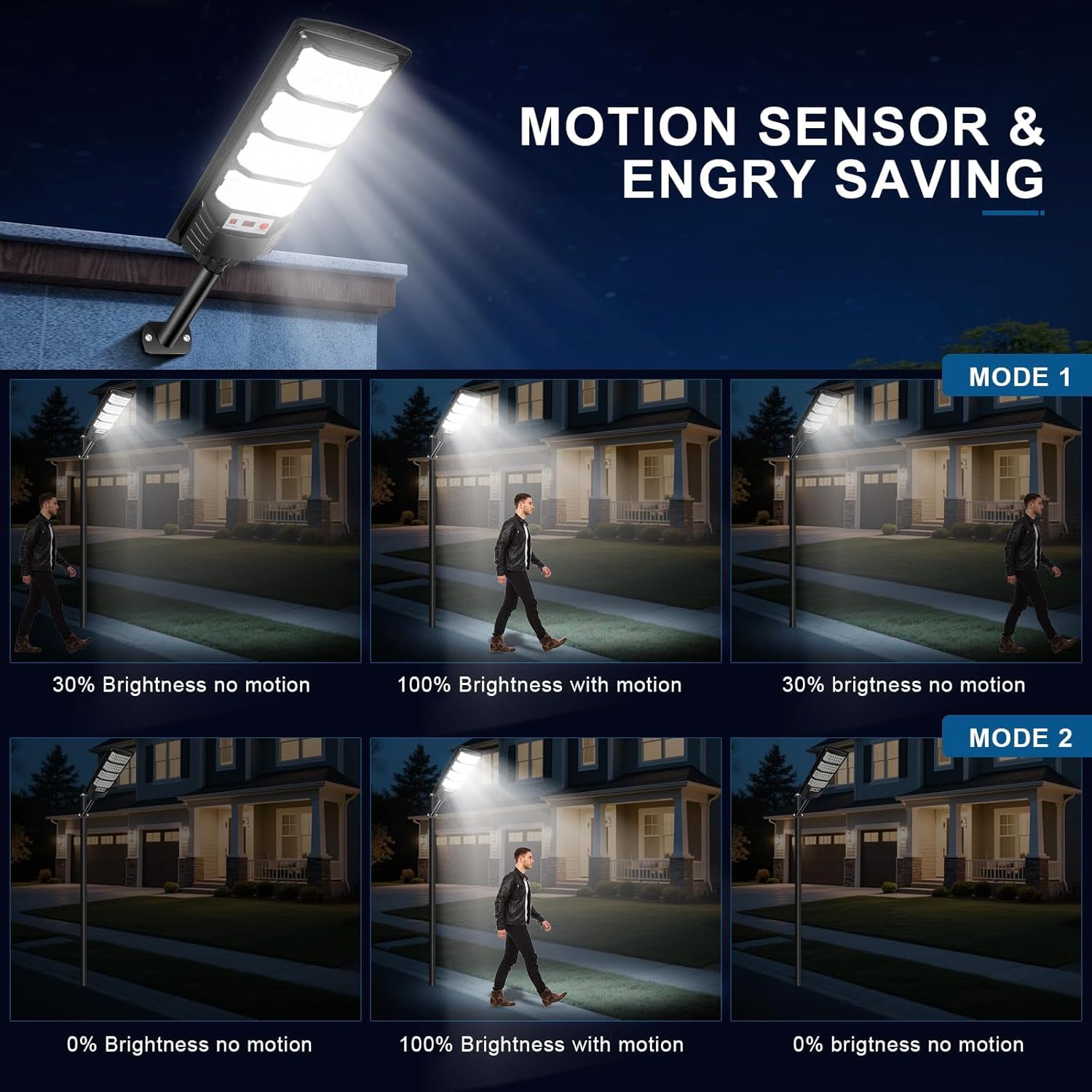 Lampione Solare Led Esterno 600W IP66 (4 pezzi) - immagine 5