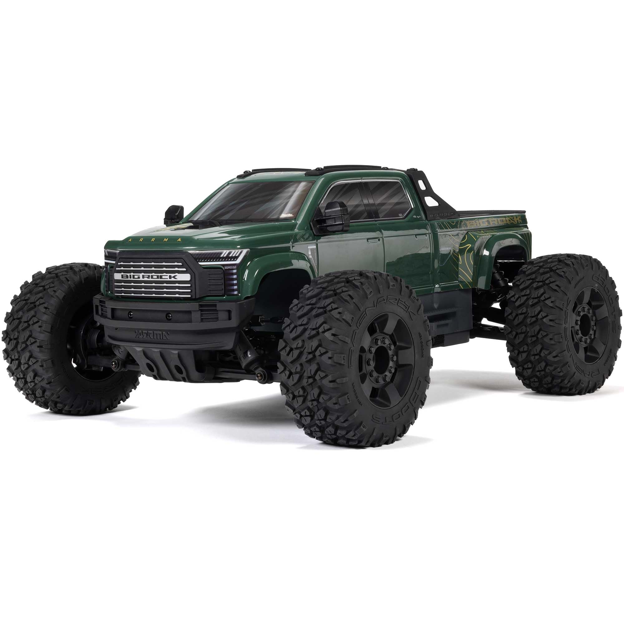 ARRMA Big Rock 223S BLX 1:10 4x4 RC fuoristrada radiocomandata fuoristrada, camion RTR, motore brushless, DSC, senza batteria e caricabatterie, verde