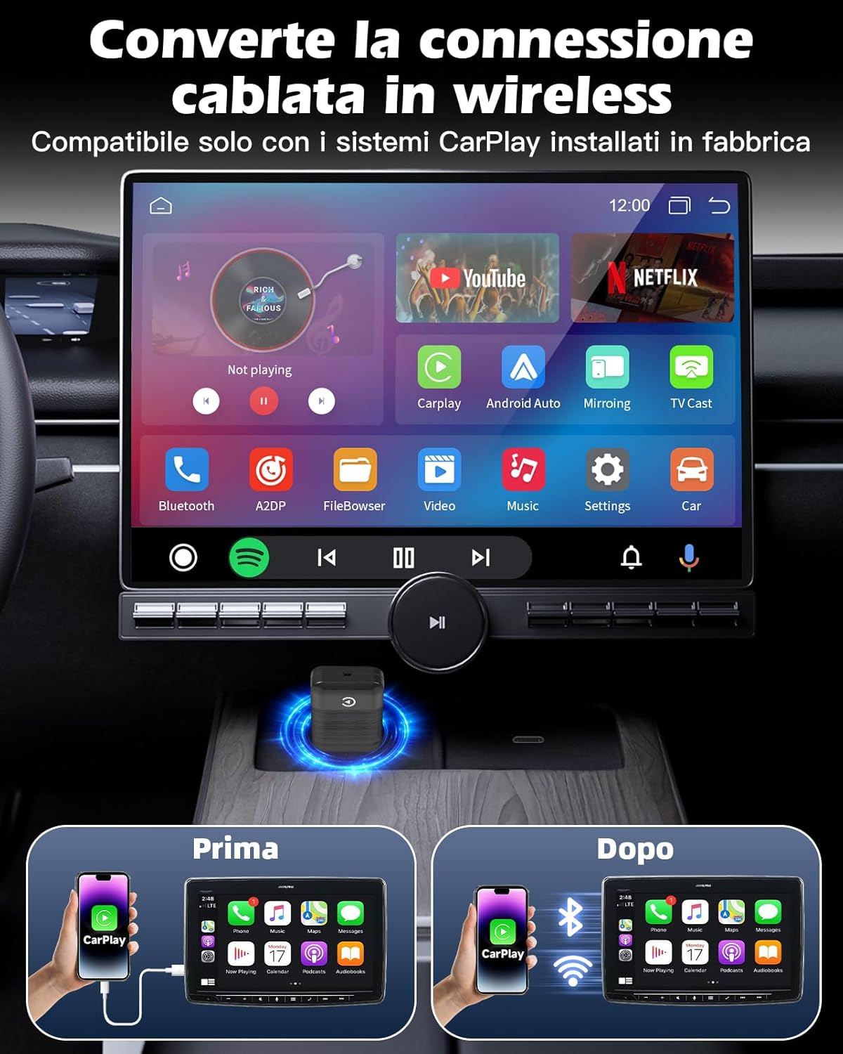 Adattatore CarPlay Wireless per iPhone - immagine 5