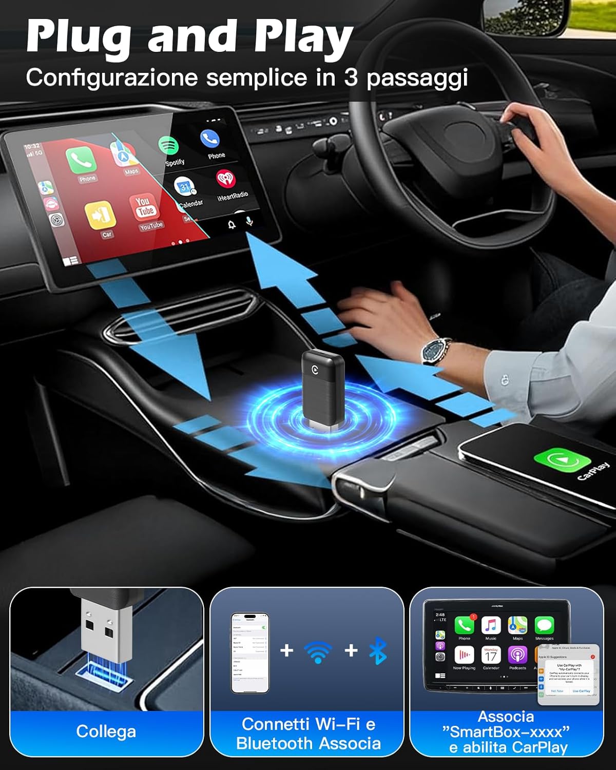 Adattatore CarPlay Wireless per iPhone - immagine 6