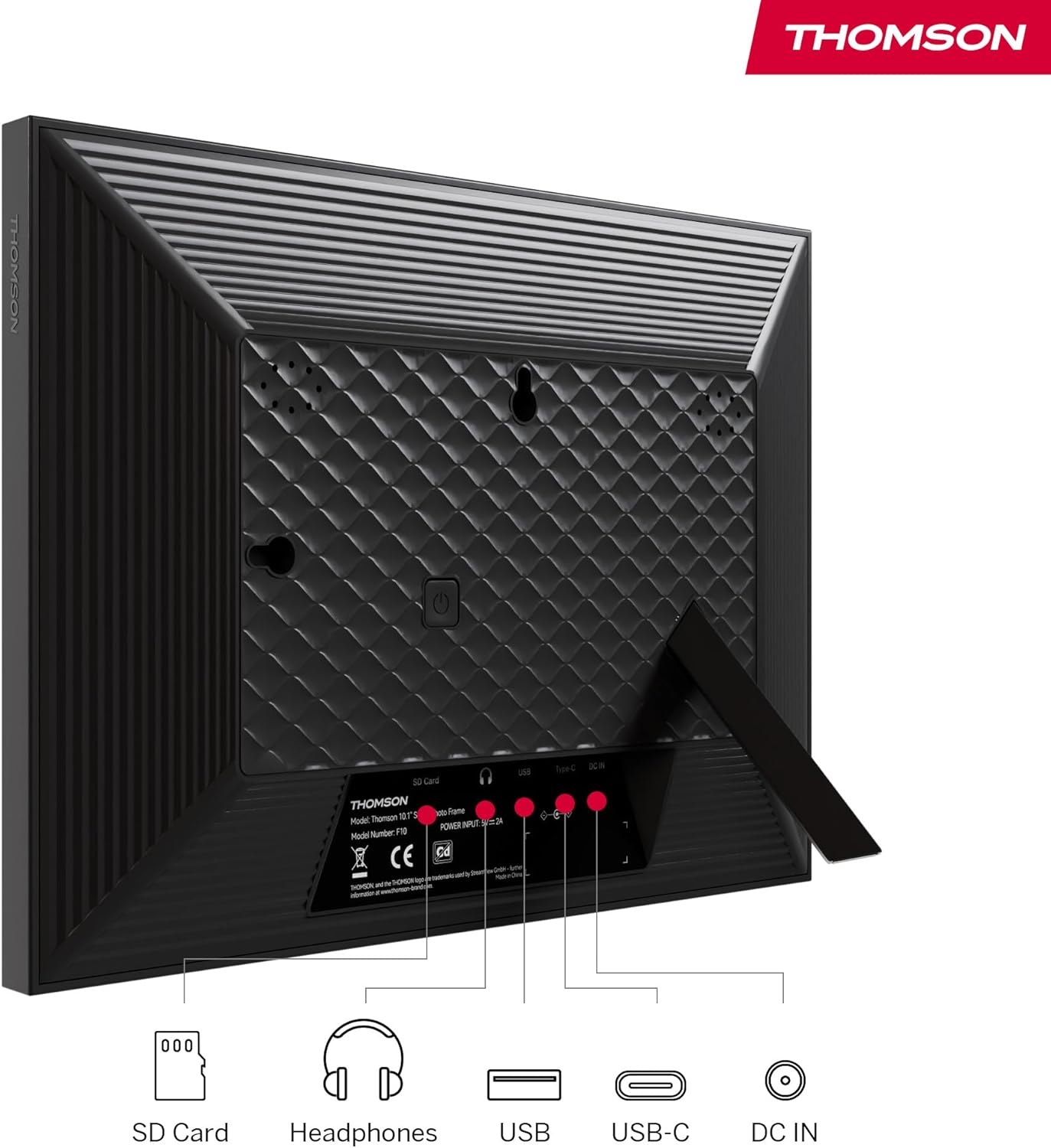 Thomson Cornice Digitale 10 Pollici HD IPS Touch, Nero - immagine 4