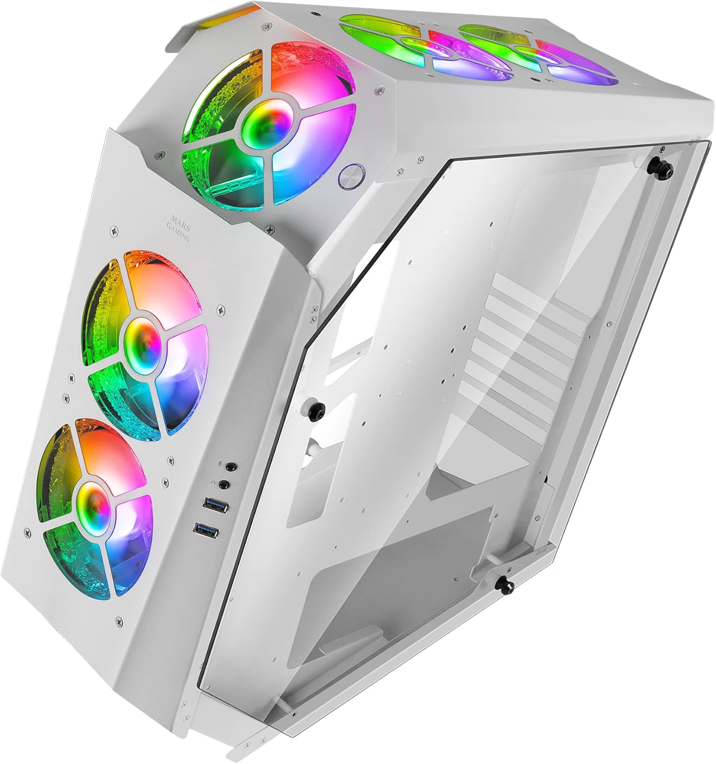 MARSGAMING MC51W - Case Gaming PC ATX, Bianco - immagine 6