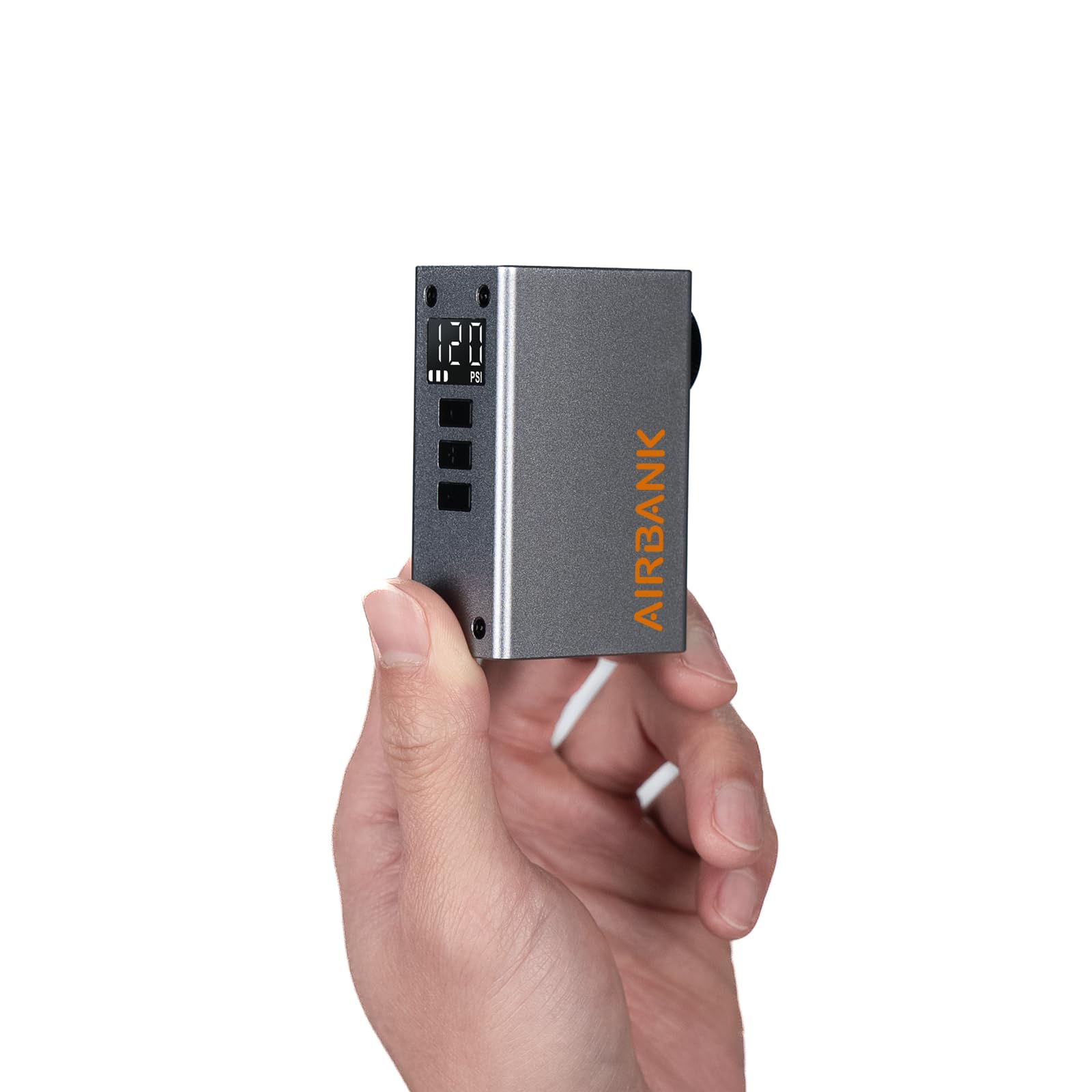 AIRBANK Mini pompa per bici con manometro, portatile 120 PSI, POCKET 2 PRO, pompa per pneumatici per bici ricaricabile per bici da strada, mountain bike, palline sportive per valvola Schrader e Presta