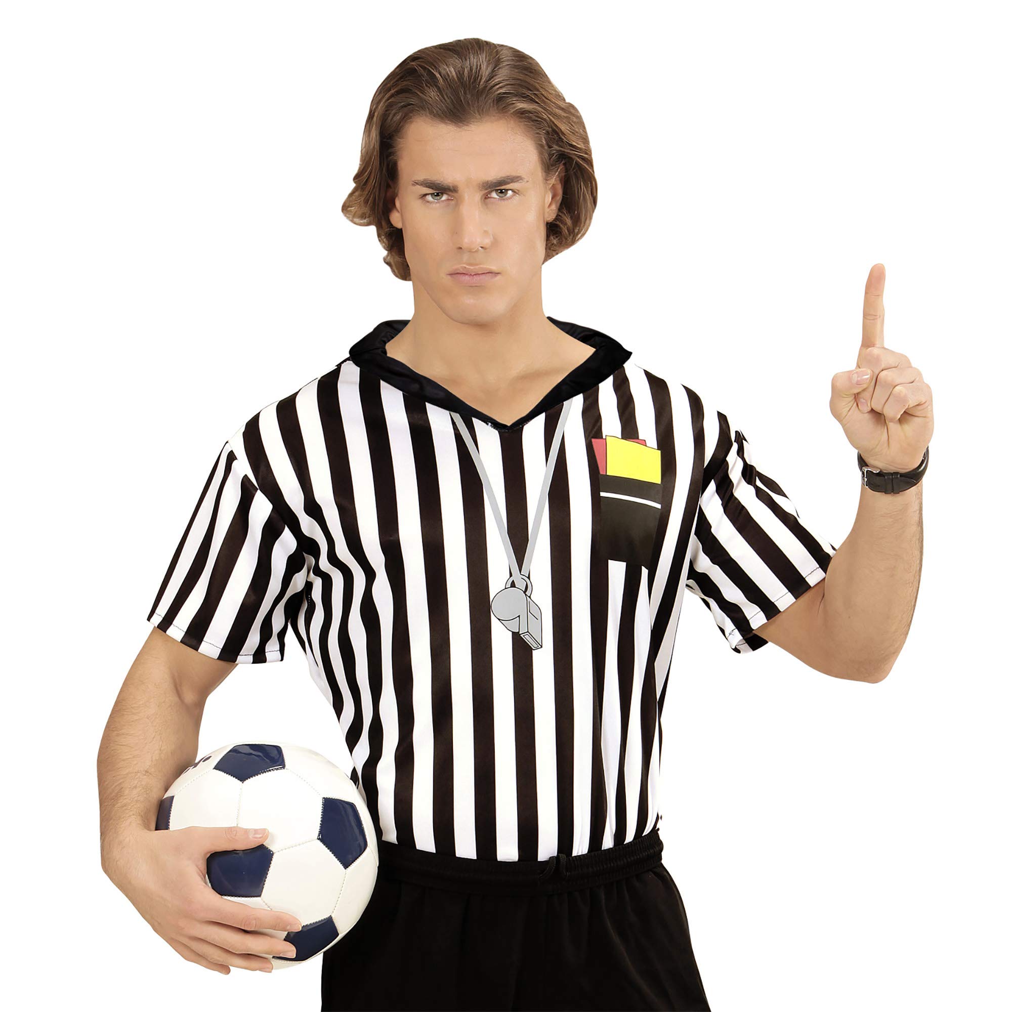 W WIDMANN MILANO Party Fashion - Costume da arbitro, T-shirt, calcio, costume in maschera
