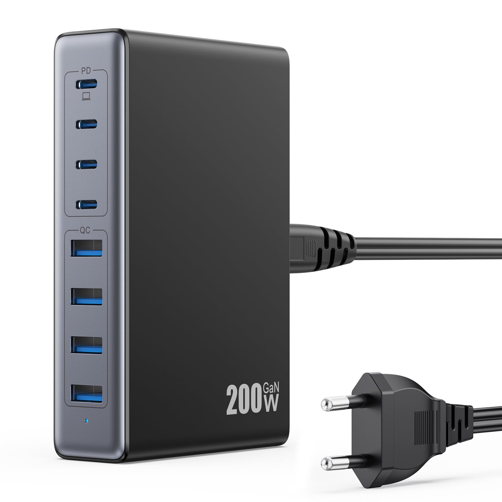 Caricatore USB C Multiplo 200W 8 Porte GaN III
