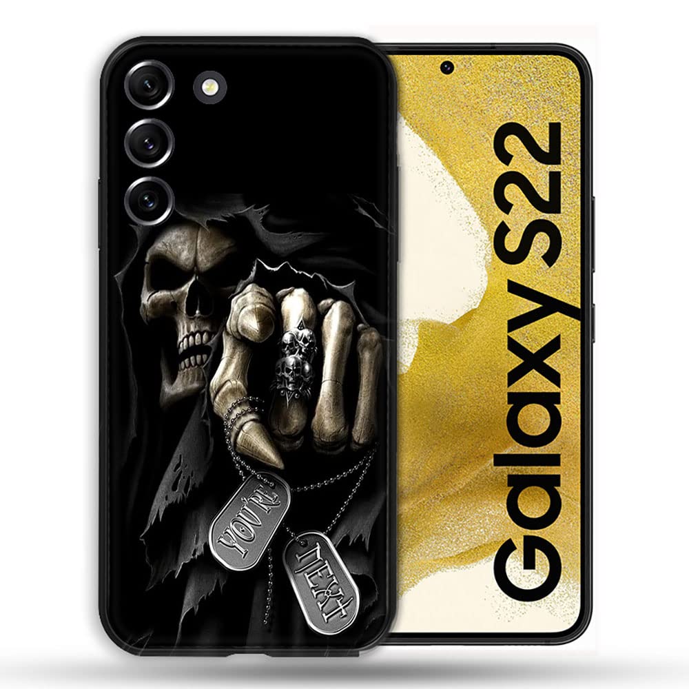 Cover per Samsung Galaxy S22, motivo: teschio
