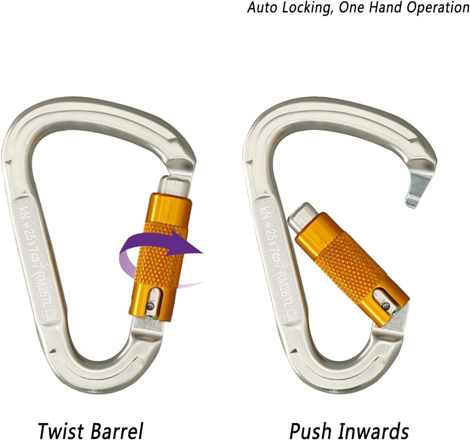 Sob Moschettone Arrampicata con Porta a Vite 2 Pezzi - immagine 4