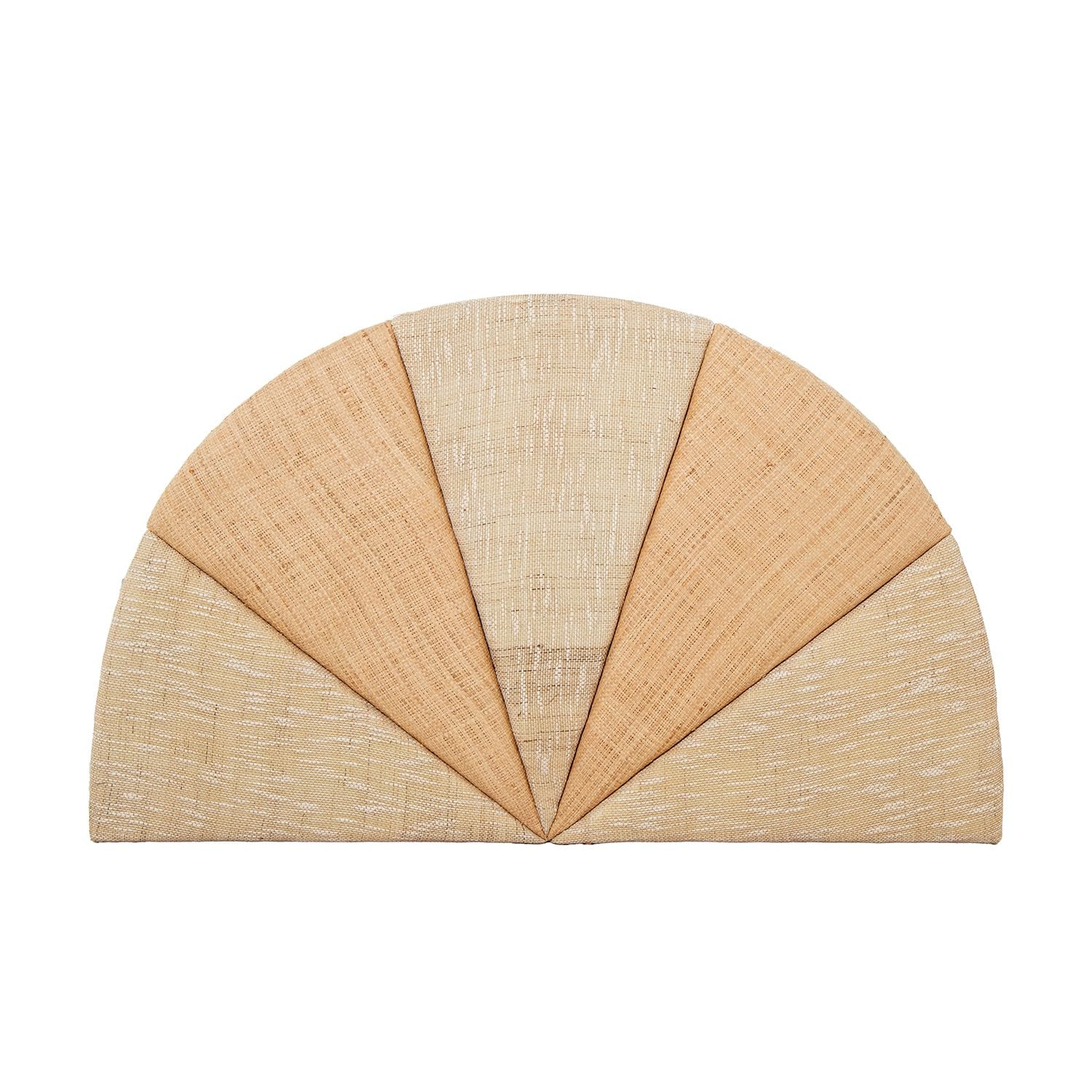 Drw Testiera Letto Semicircolare Rattan Naturale 105x63 cm