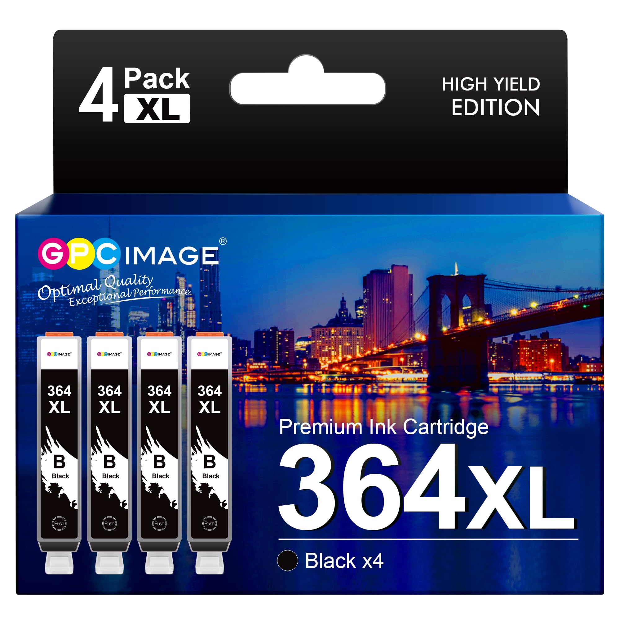 Gpc Image Cartucce Compatibili HP 364 XL - Nero (4-Pack)