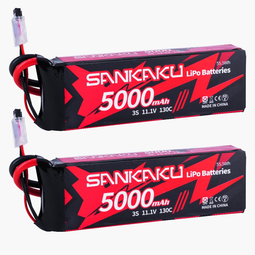 Sankaku 130C 5000mAh Batteria Lipo 3S 11,1V (2 pezzi)