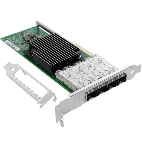 Euqvos 10GbE NIC Network Card Intel X710-DA4 PCIe 3.0 x8