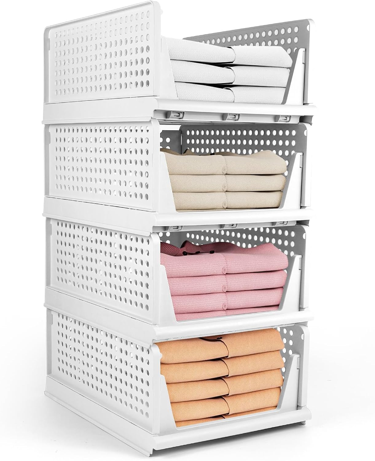 Diealles Shine Organizer Armadio Cassetti 4PCS, Bianco