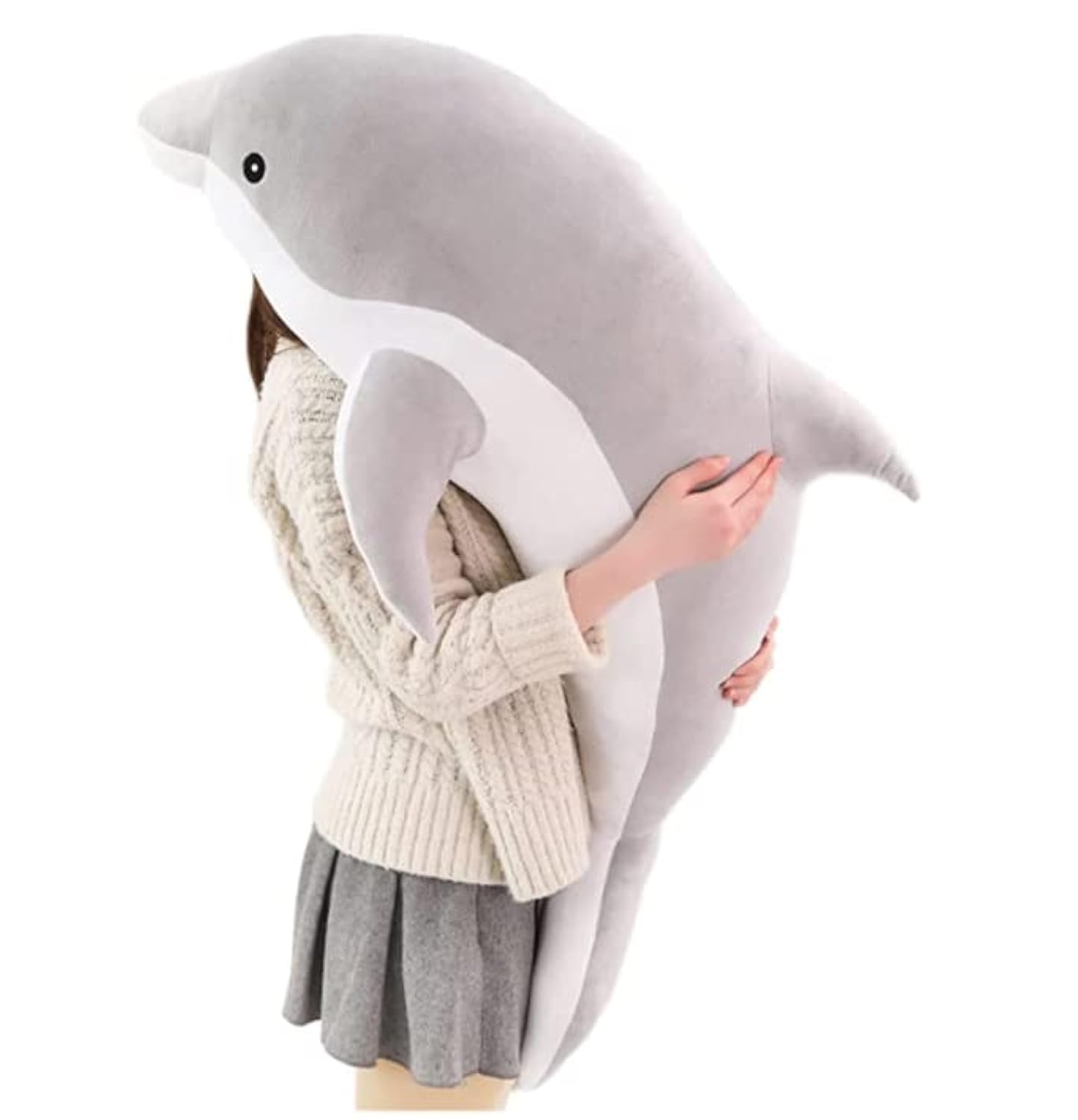 Kekeso Peluche Delfino Morbido 120cm, Grigio
