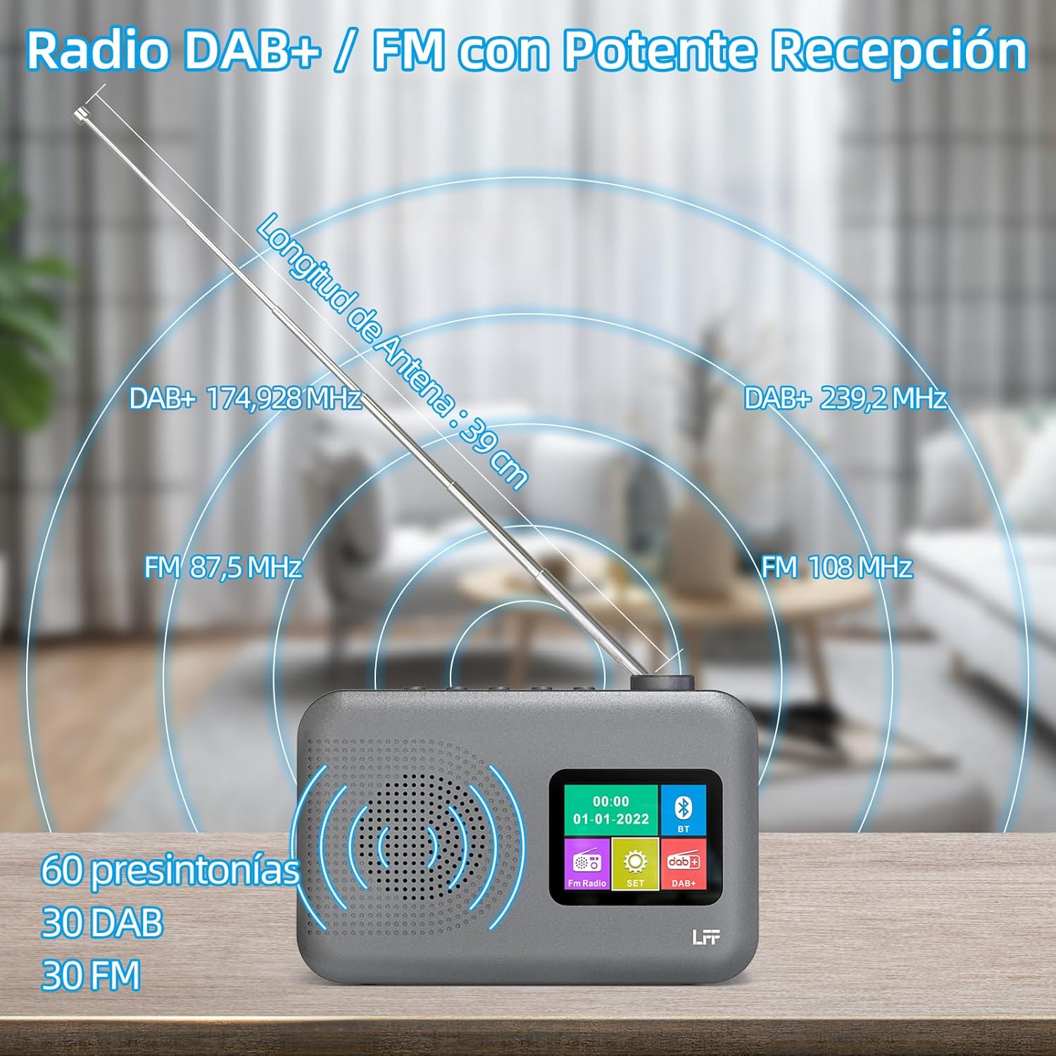 Lff Radio Digitale DAB+ e FM con Bluetooth - immagine 5