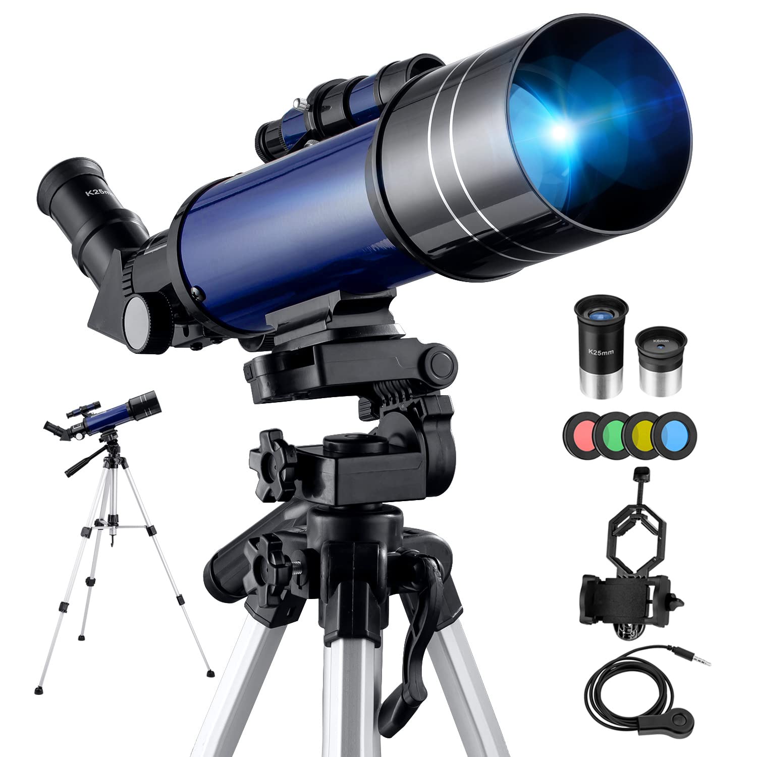Telescopio Astronomico 400/70 per Bambini e Principianti