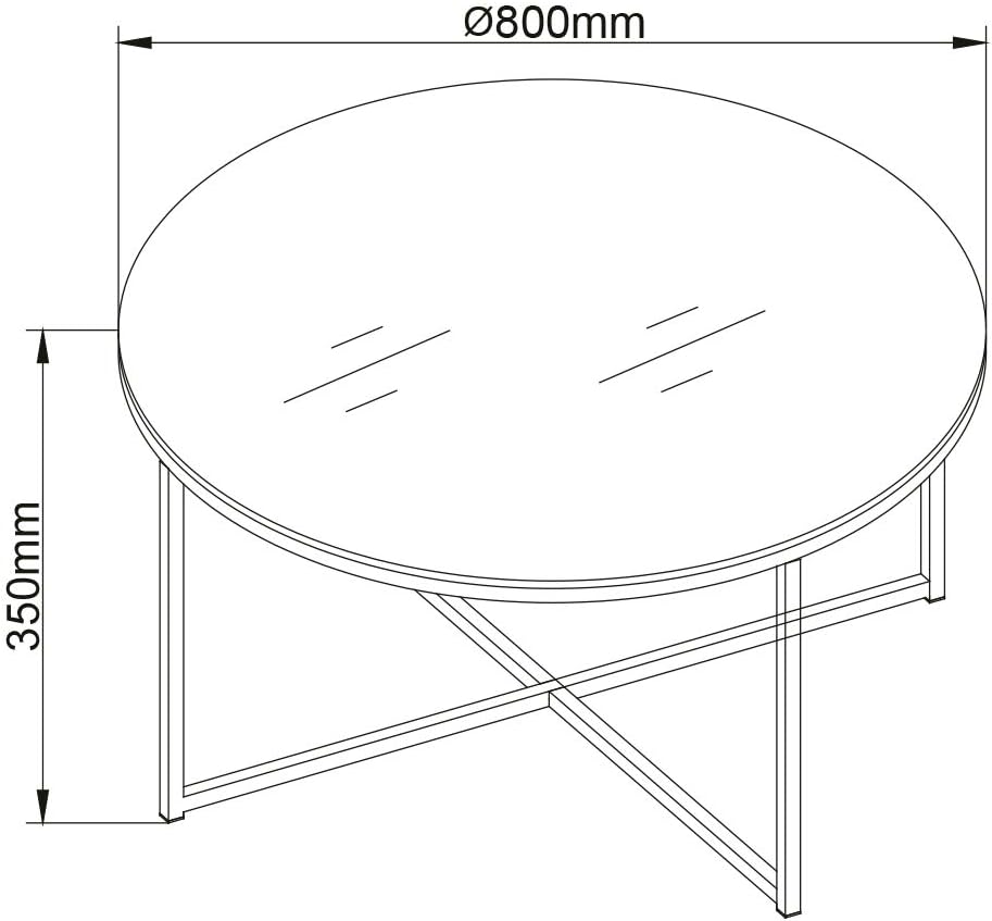  Brand - Movian Rom - Tavolo da lampada, 80 x 80 x 45 cm, bianco - immagine 3