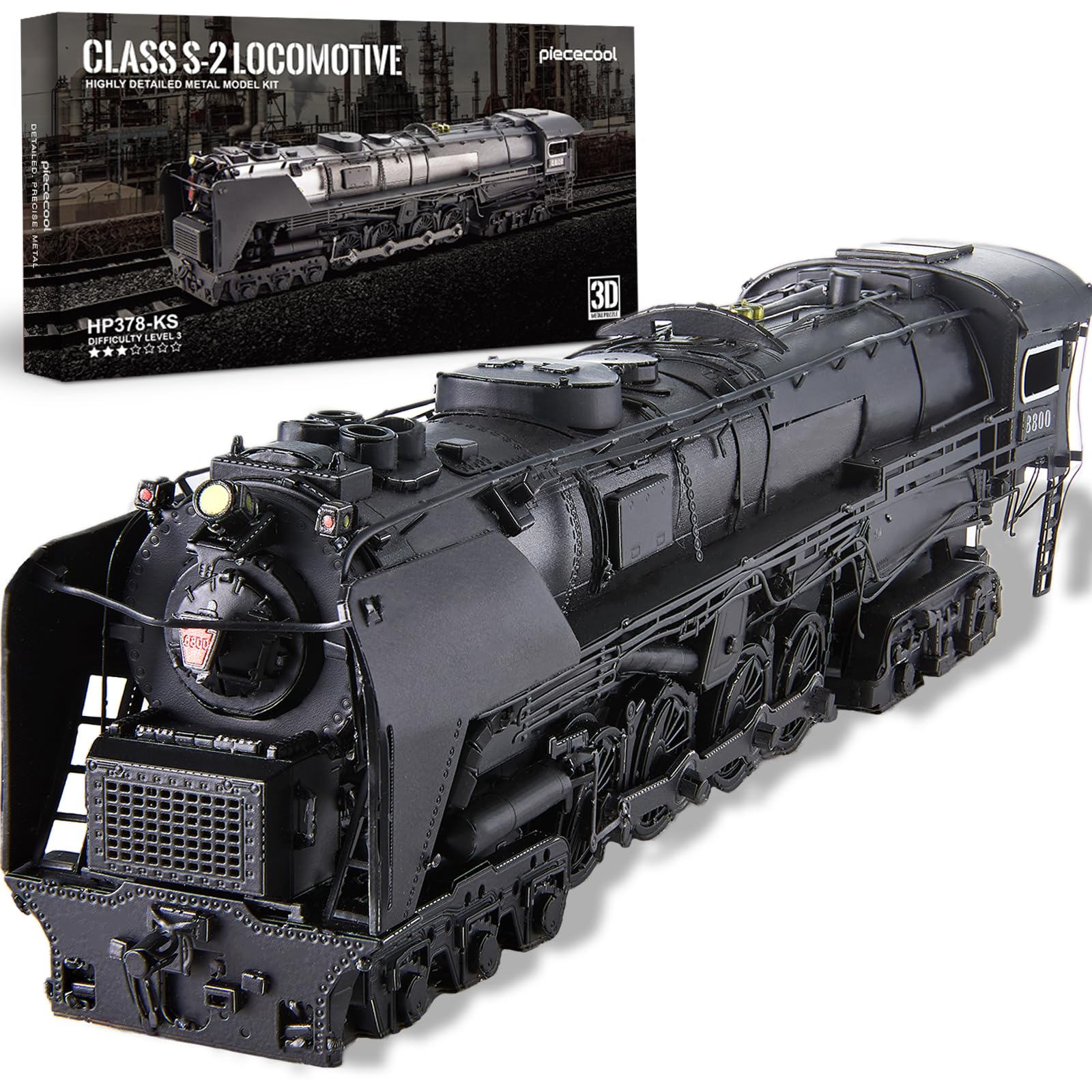 piececool Metal Puzzle 3D Treno a Vapore ST2-8800 448 Pezzi