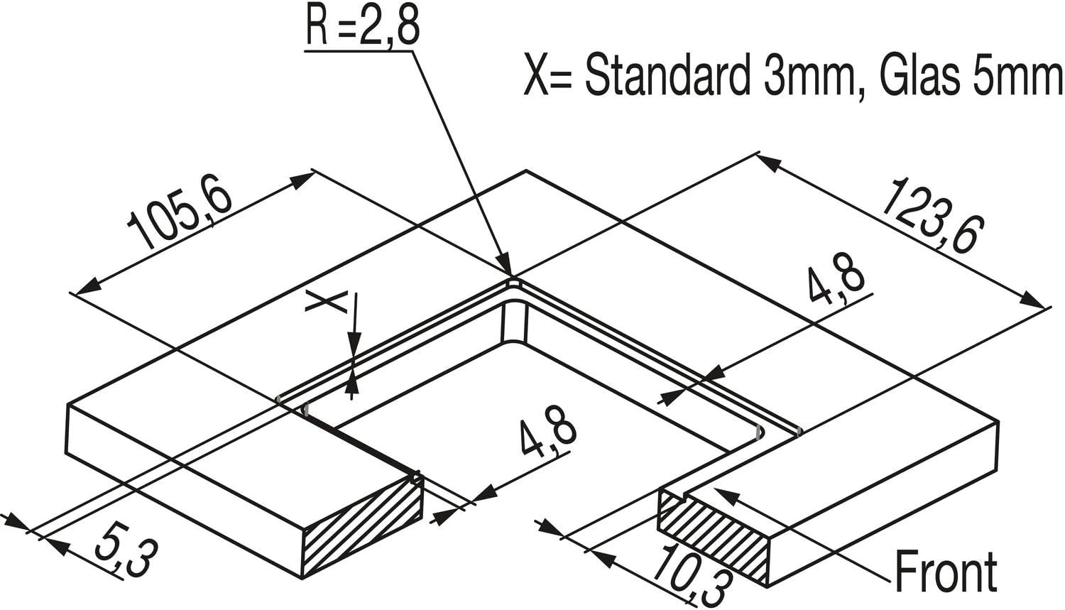 Evoline 159311010800 Porta Push Nero - immagine 3