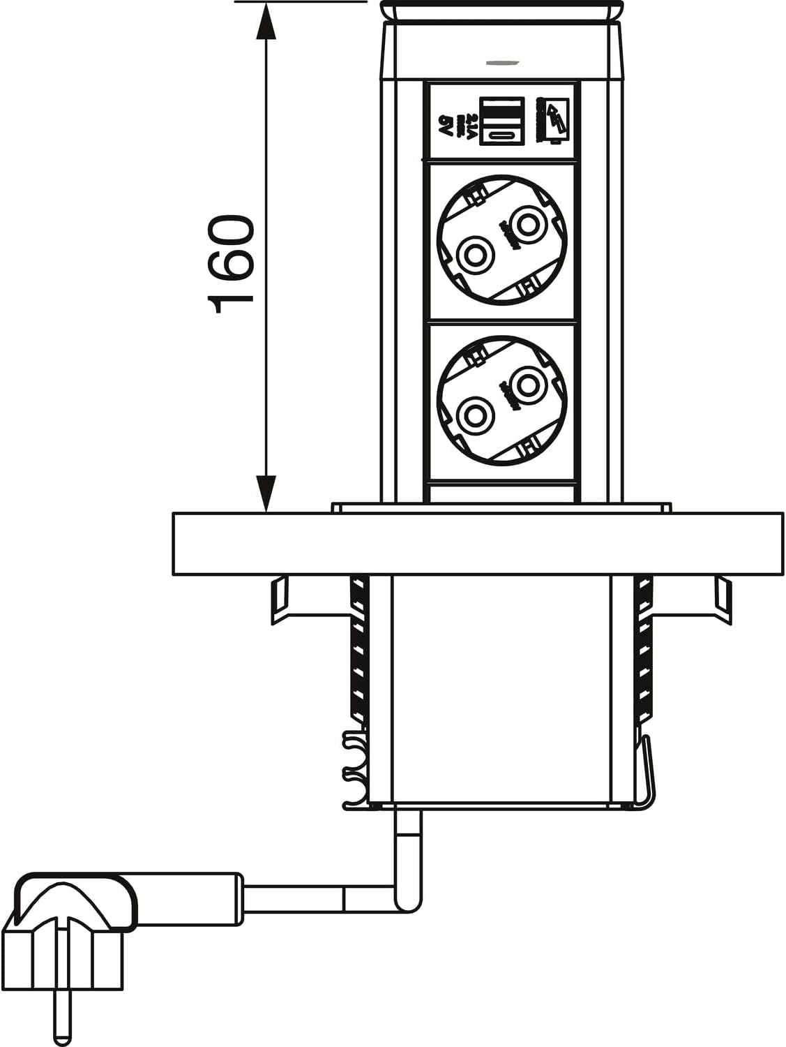 Evoline 159311010800 Porta Push Nero - immagine 4