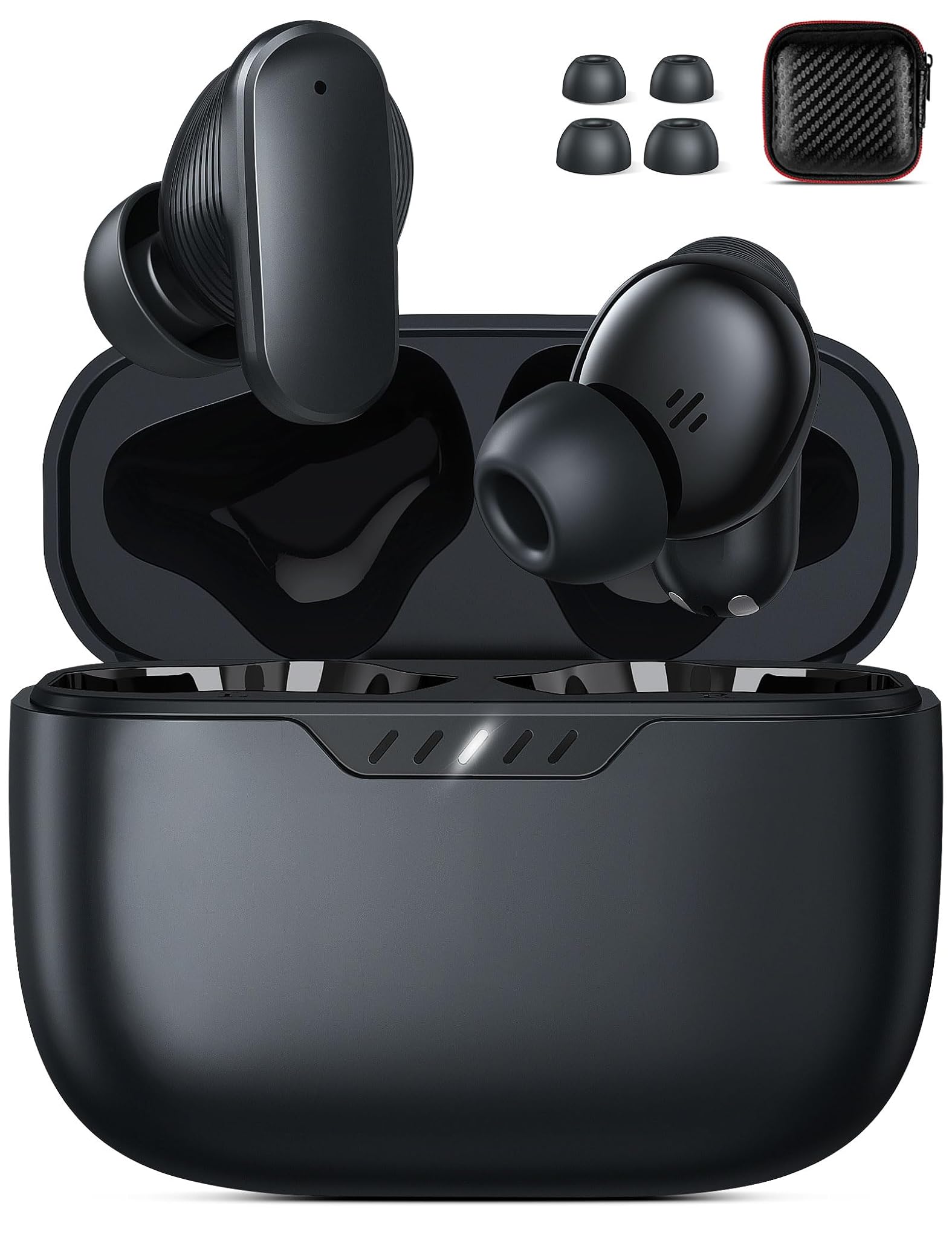 Cuffie Senza Filo Bluetooth 5.4 In-Ear con Microfono, Nero