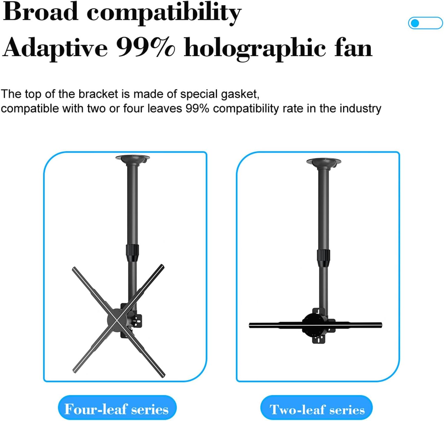 Staffa da Soffitto Regolabile per Ventola Olografica 3D - immagine 7