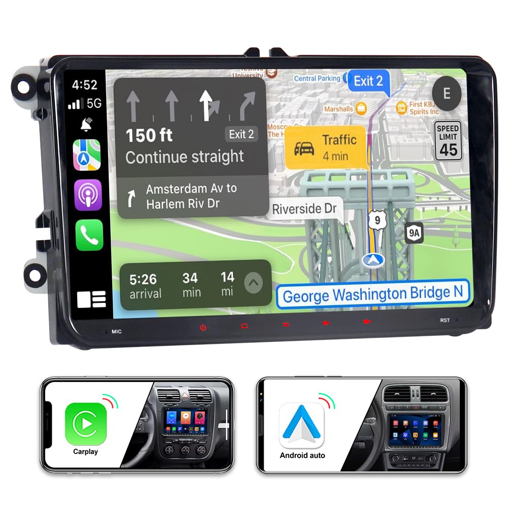 Acavica Autoradio Android 13 per VW Golf 5 6 Plus Polo Passat Seat