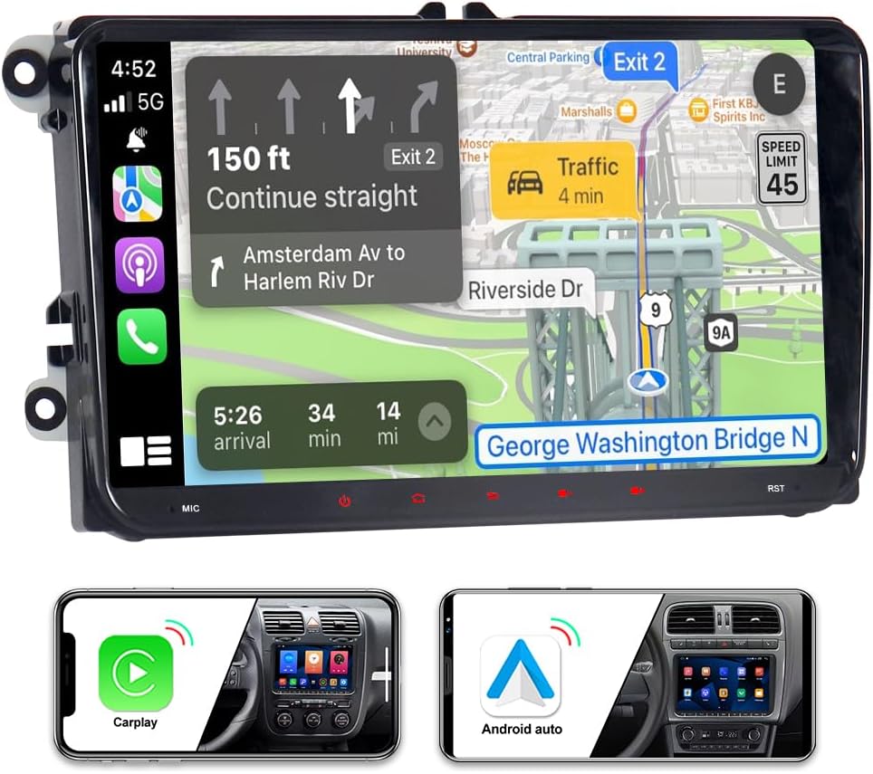 Acavica Autoradio Android 13 per VW Golf 5 6 Plus Polo Passat Seat - immagine 1