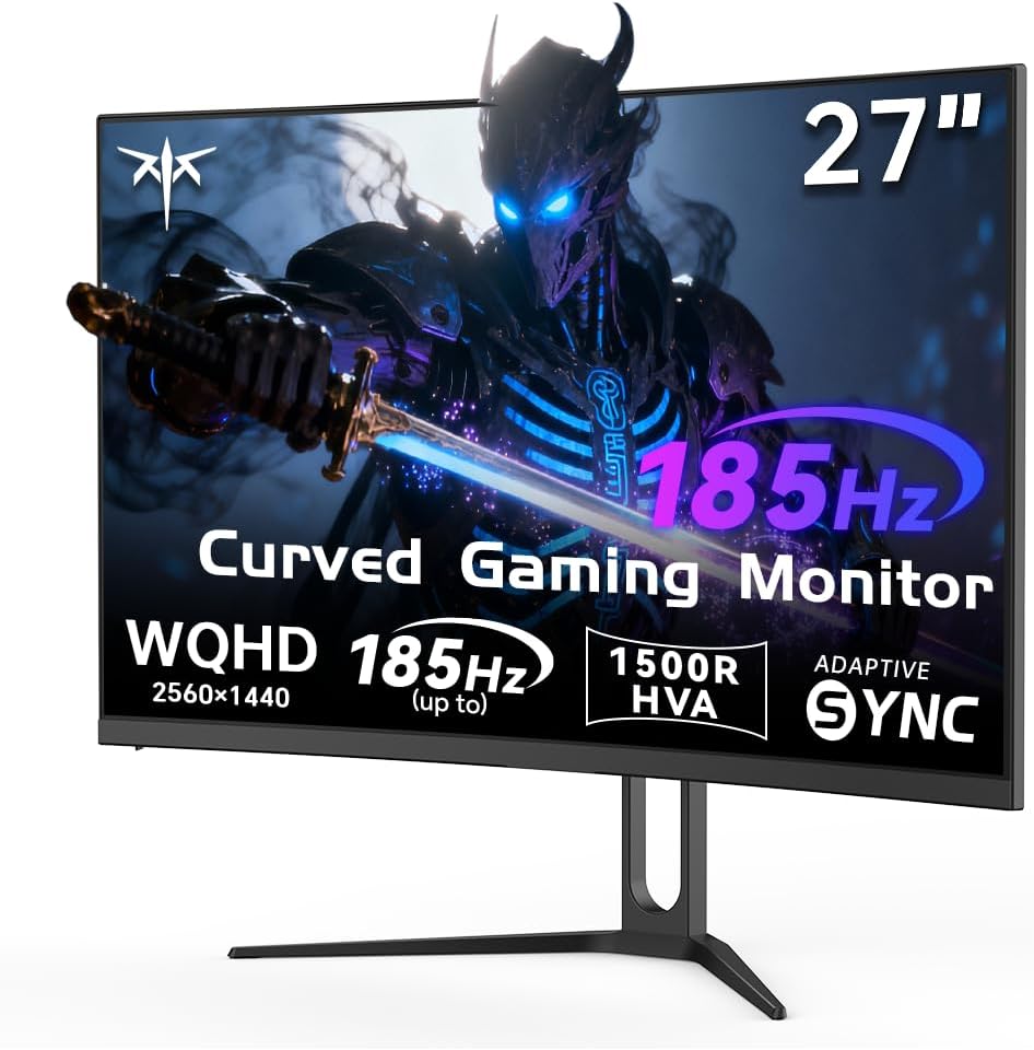 Ktc Monitor Gaming Curvo 27 Pollici QHD 180Hz - immagine 1