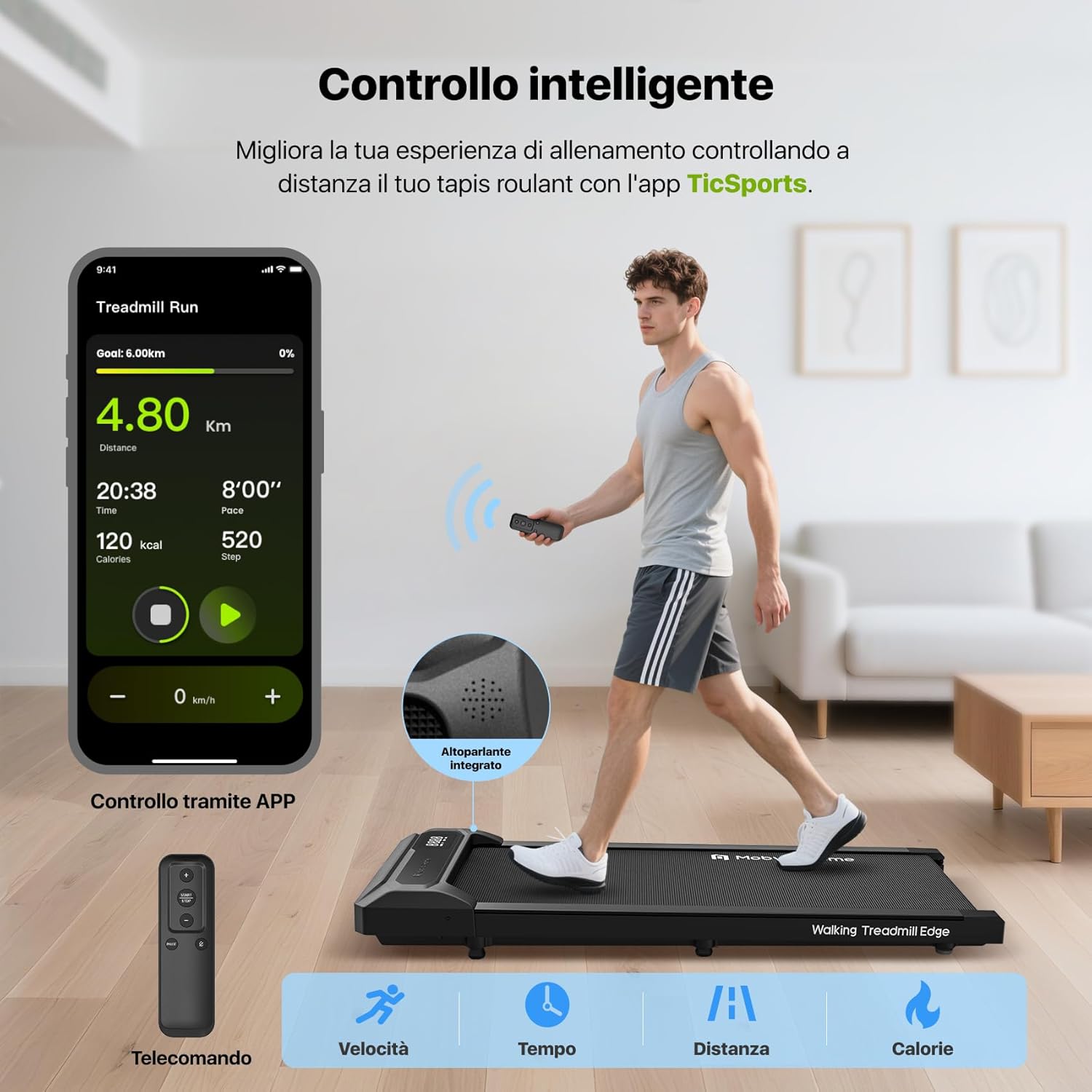 Mobvoi Walking Pad Tapis Roulant AI 2-in-1 6 km/h - immagine 3