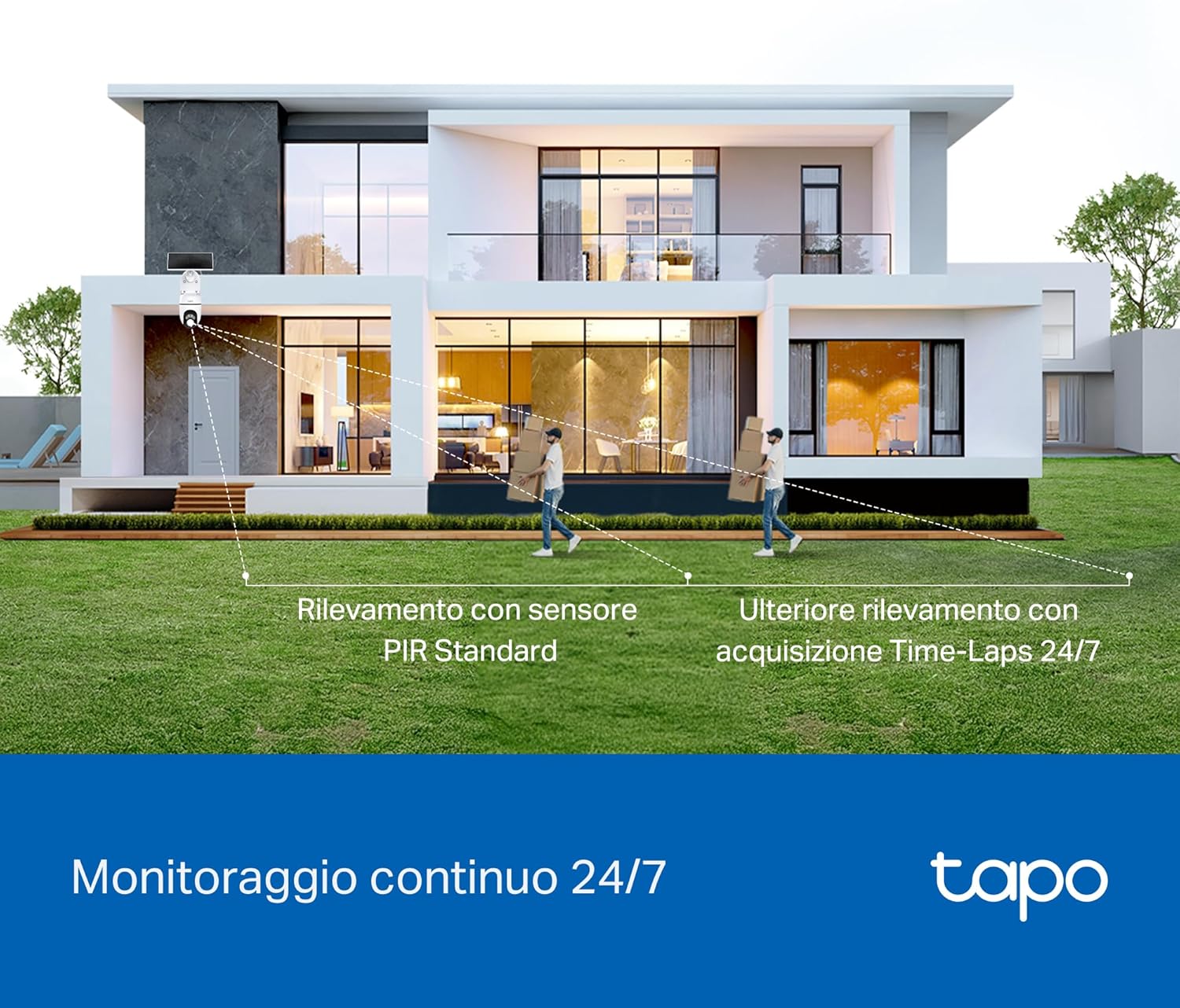 Tapo C630 KIT 3K 5MP Telecamera Wifi Esterno con Pannello Solare - immagine 5