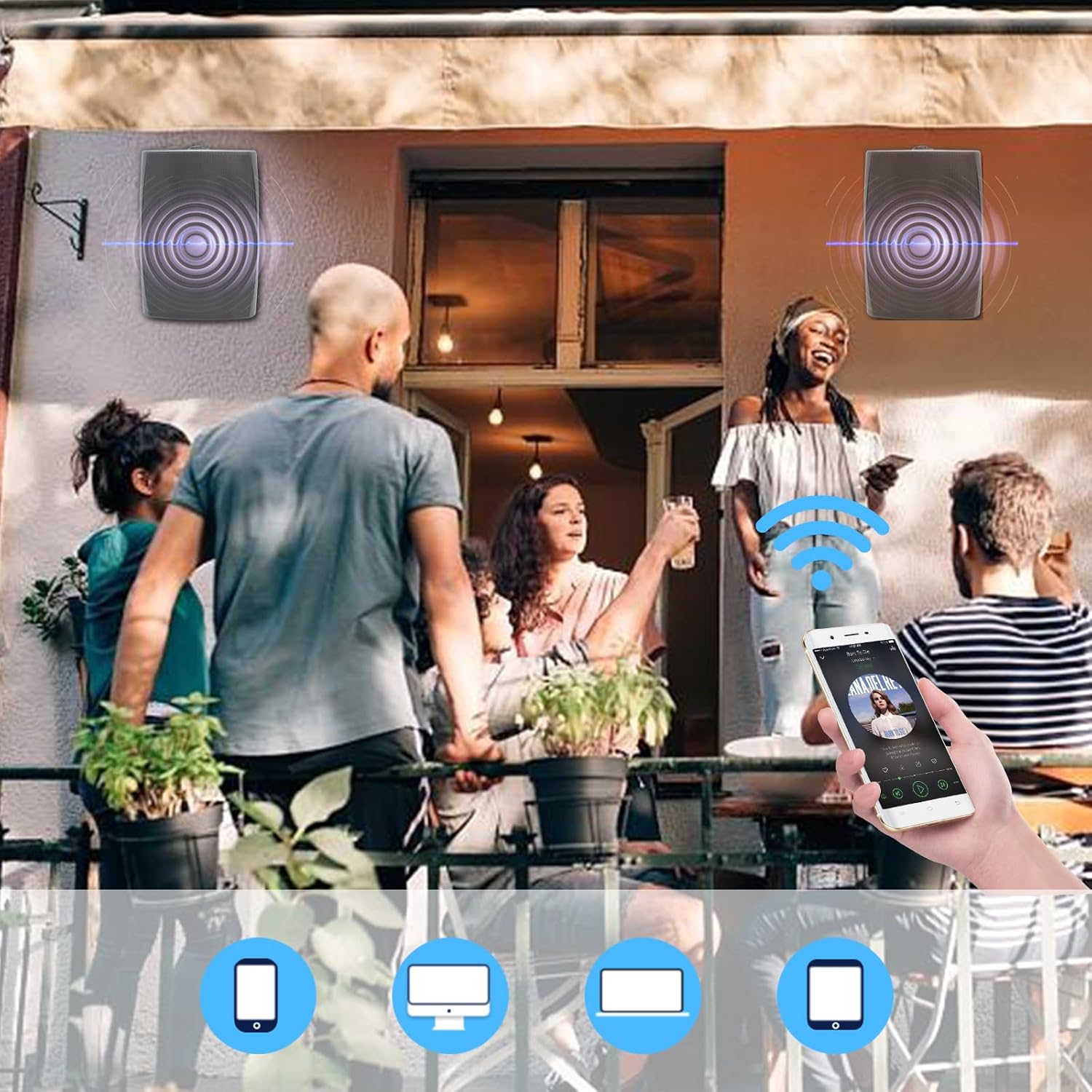 Herdio Altoparlanti da Esterno Bluetooth 6,5" 400 Watt (Coppia) - immagine 2