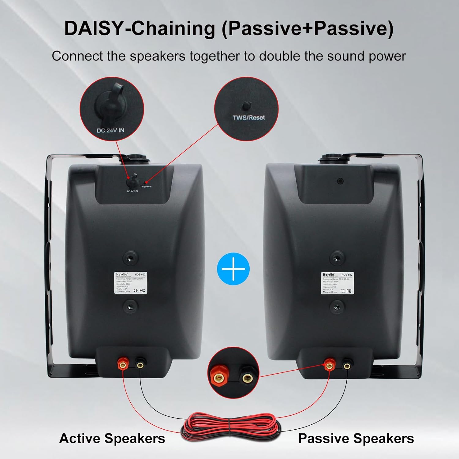 Herdio Altoparlanti da Esterno Bluetooth 6,5" 400 Watt (Coppia) - immagine 7