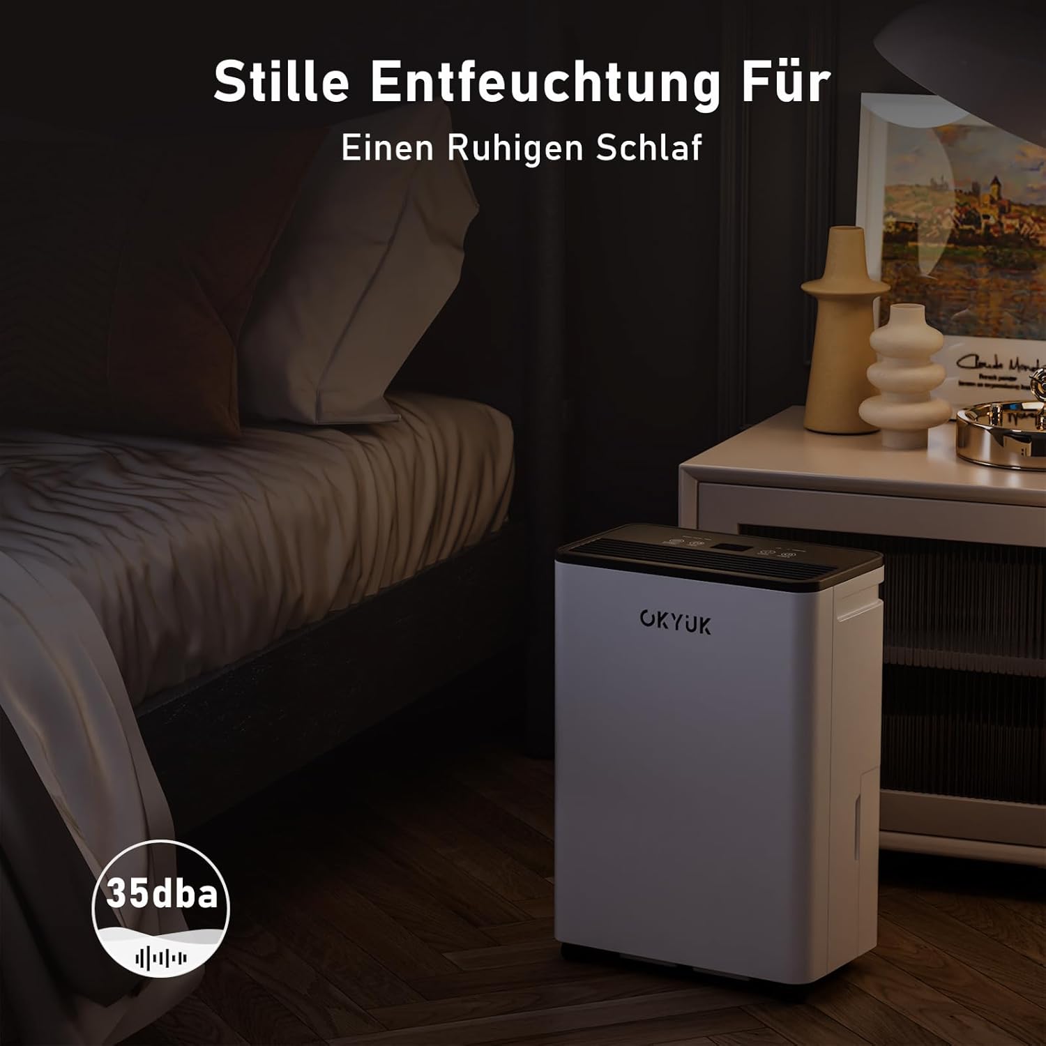 Okyuk Deumidificatore Casa Muffa 10 L, Bianco - immagine 3