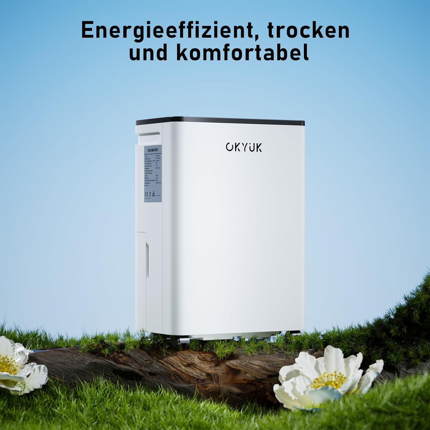 Okyuk Deumidificatore Casa Muffa 10 L, Bianco - immagine 7