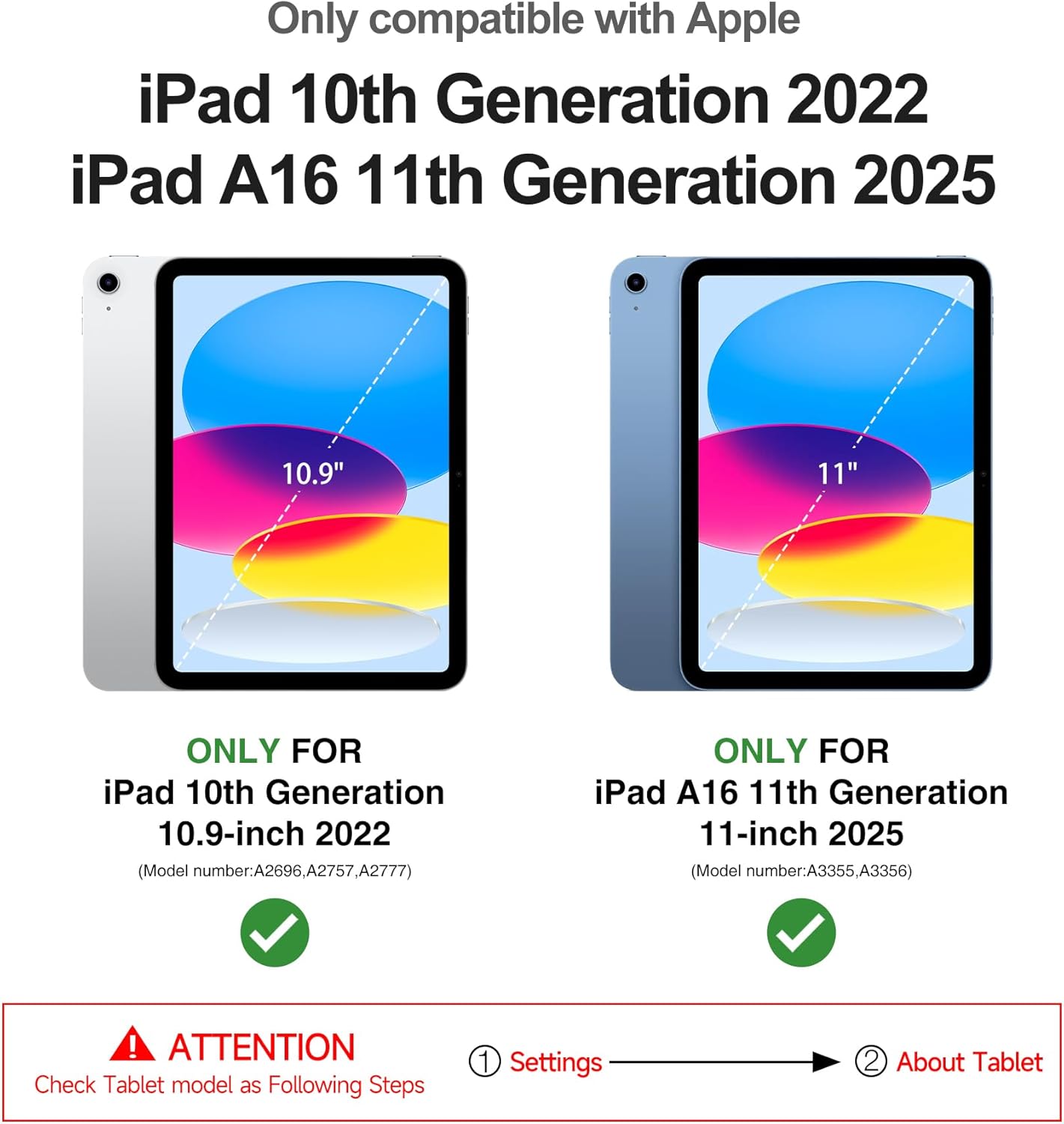 Dexnor Custodia per iPad 10.9'' 10 Gen (2022) - Nero - immagine 2