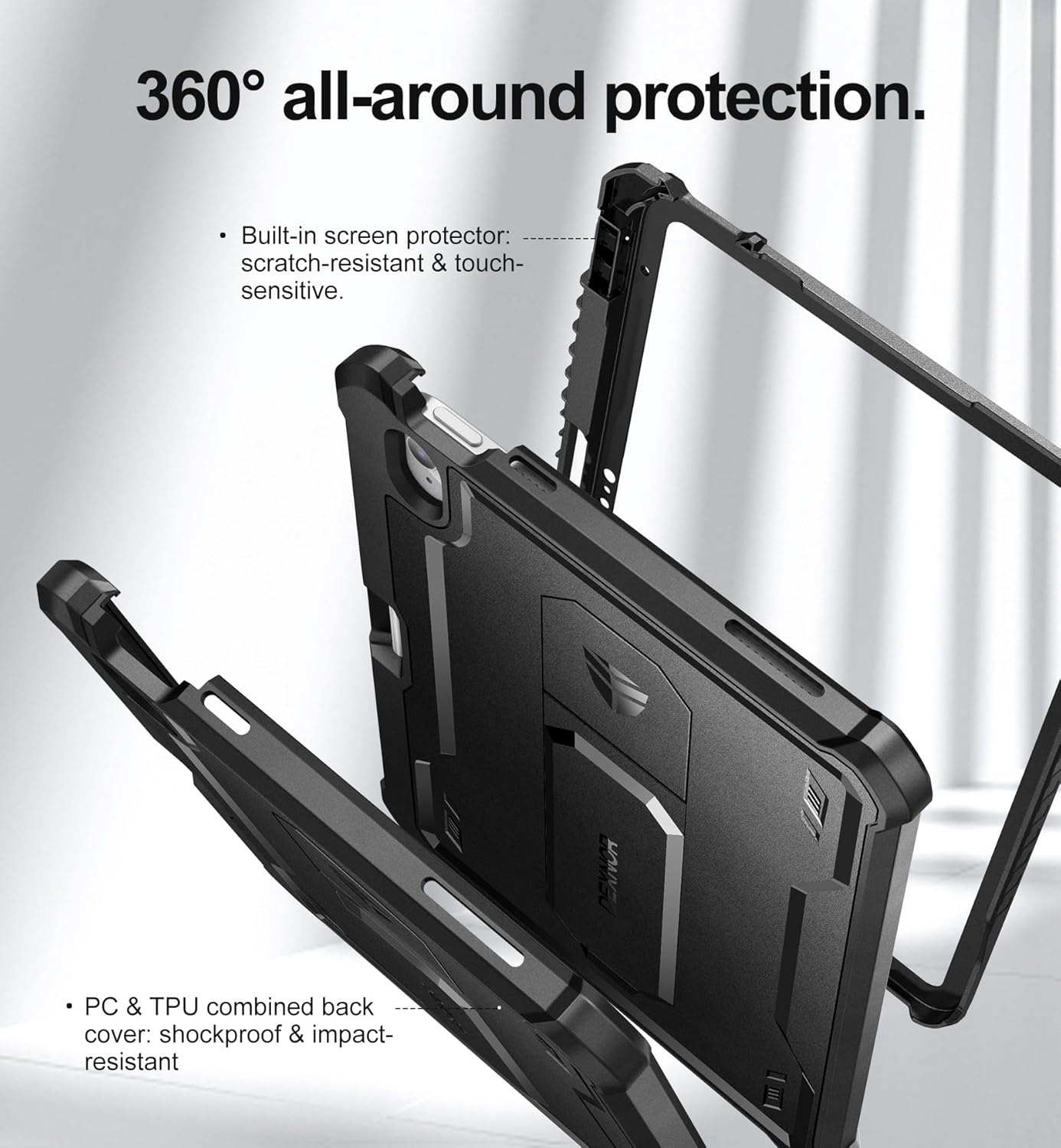 Dexnor Custodia per iPad 10.9'' 10 Gen (2022) - Nero - immagine 6