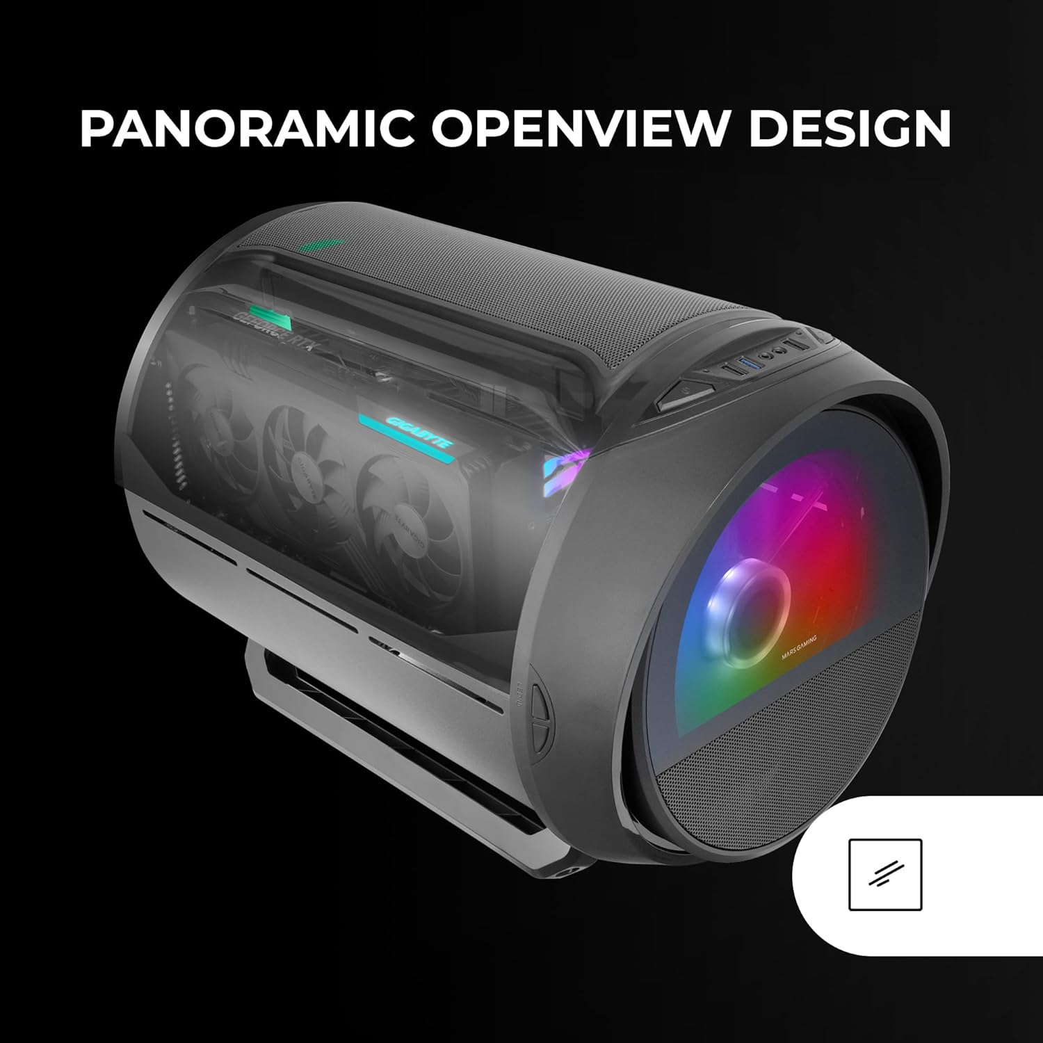 Mars Gaming MC-CYLON - Case Gaming MicroATX, Nero - immagine 3