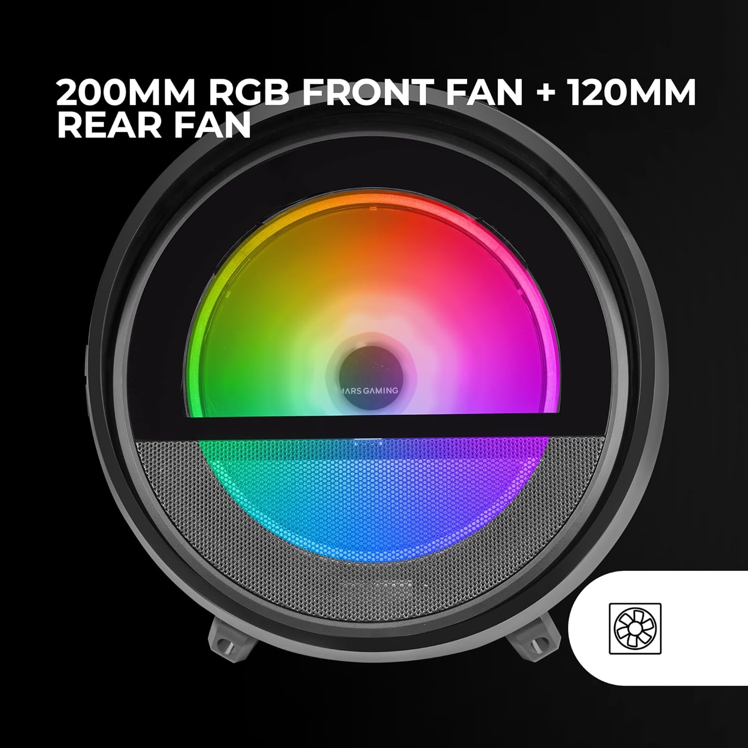 Mars Gaming MC-CYLON - Case Gaming MicroATX, Nero - immagine 4