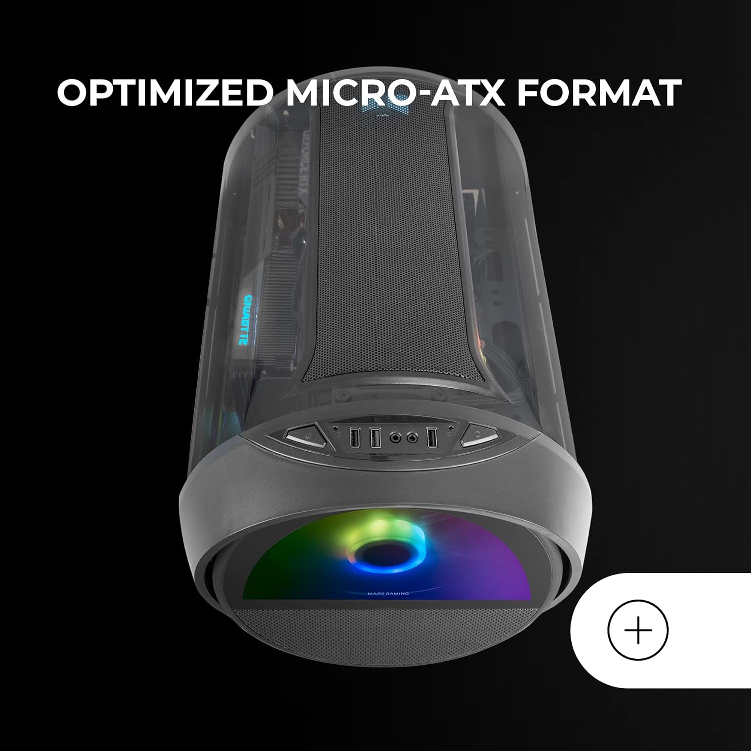 Mars Gaming MC-CYLON - Case Gaming MicroATX, Nero - immagine 5