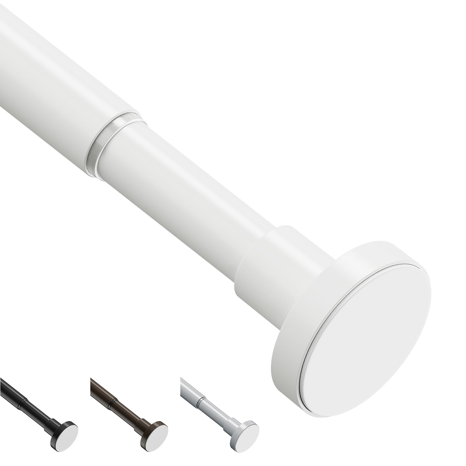 Bastone Telescopico per Tende Doccia 46-190 cm, Bianco