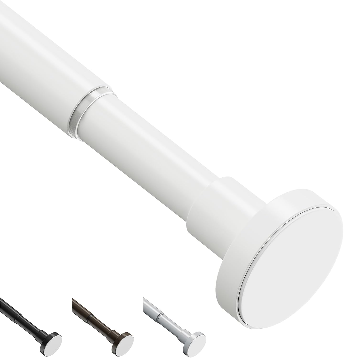 Bastone Telescopico per Tende Doccia 46-190 cm, Bianco - immagine 1