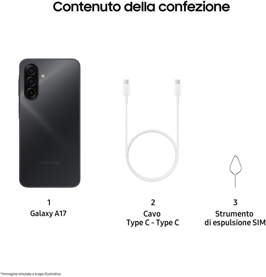 Samsung Galaxy A17 - Smartphone 128GB, Black [Versione Italiana] - immagine 8